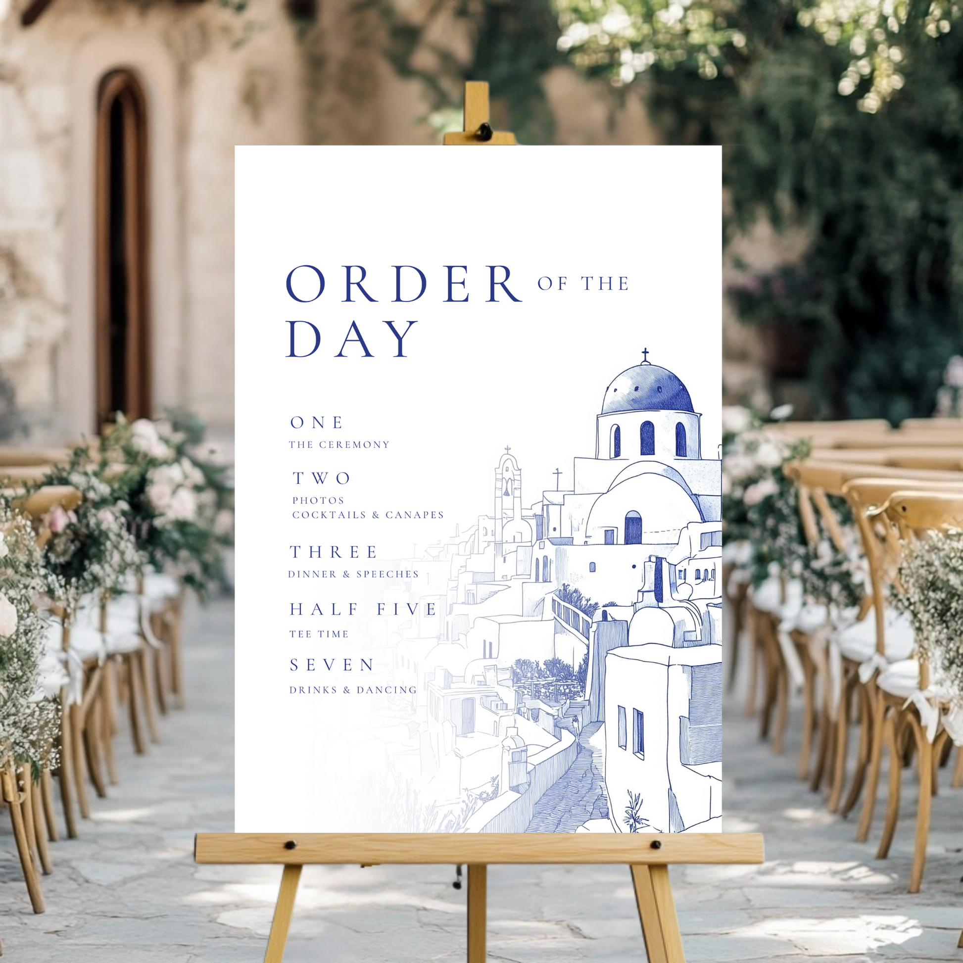 Santorini Sketch Order Of The Day Sign
