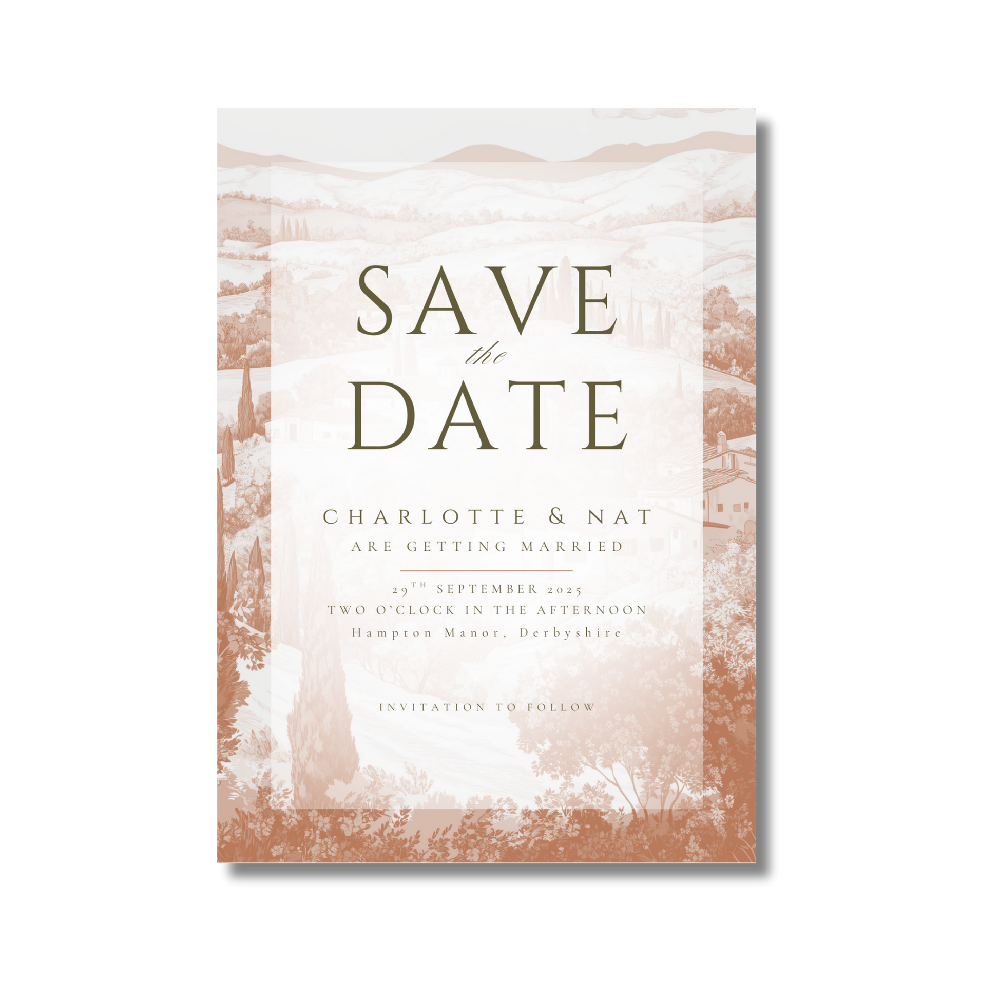Terracotta Tuscany Save The Date