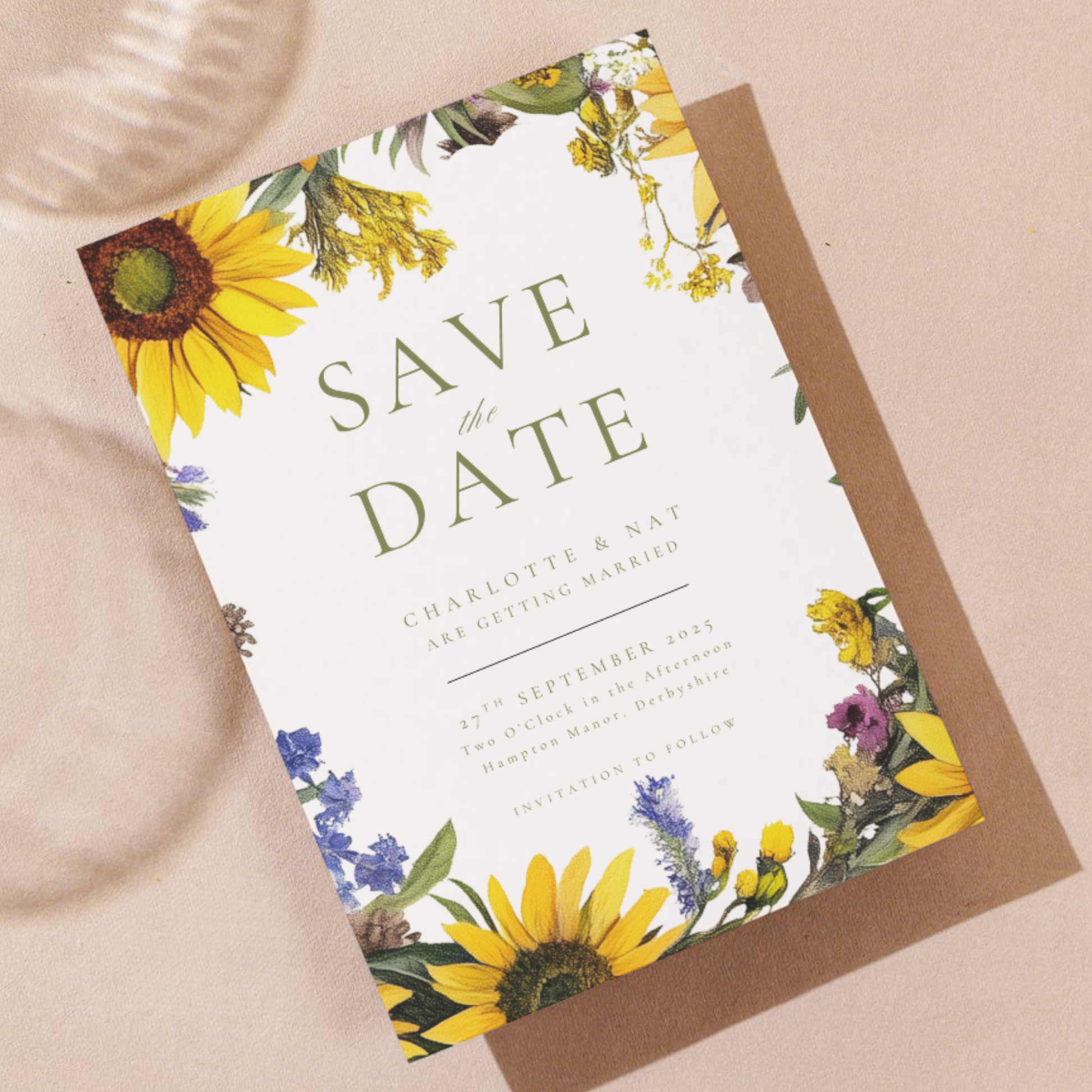 Sunflower & Wildflower Save The Date
