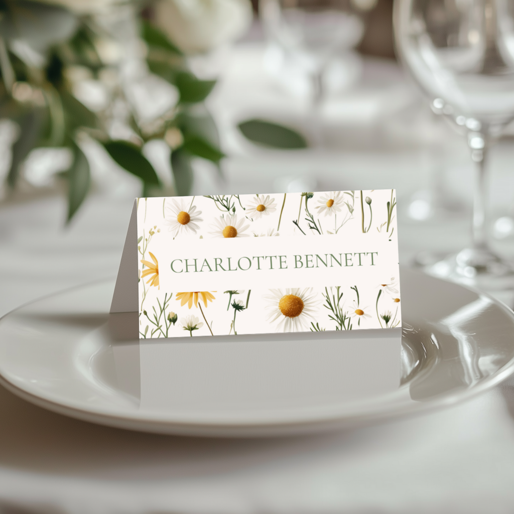 Daisy Name Place Cards
