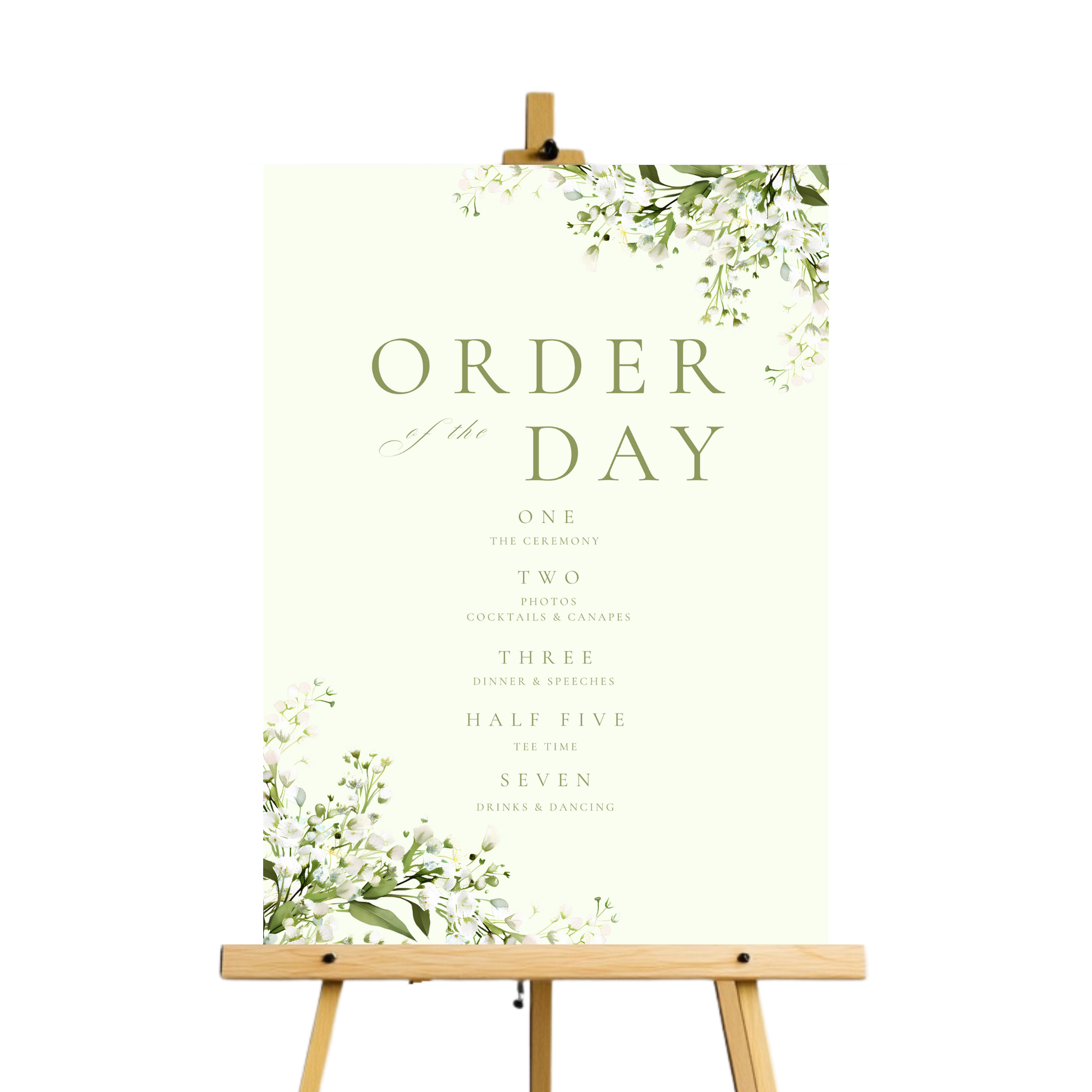 Baby's Breath Gypsophila Order Of The Day Sign