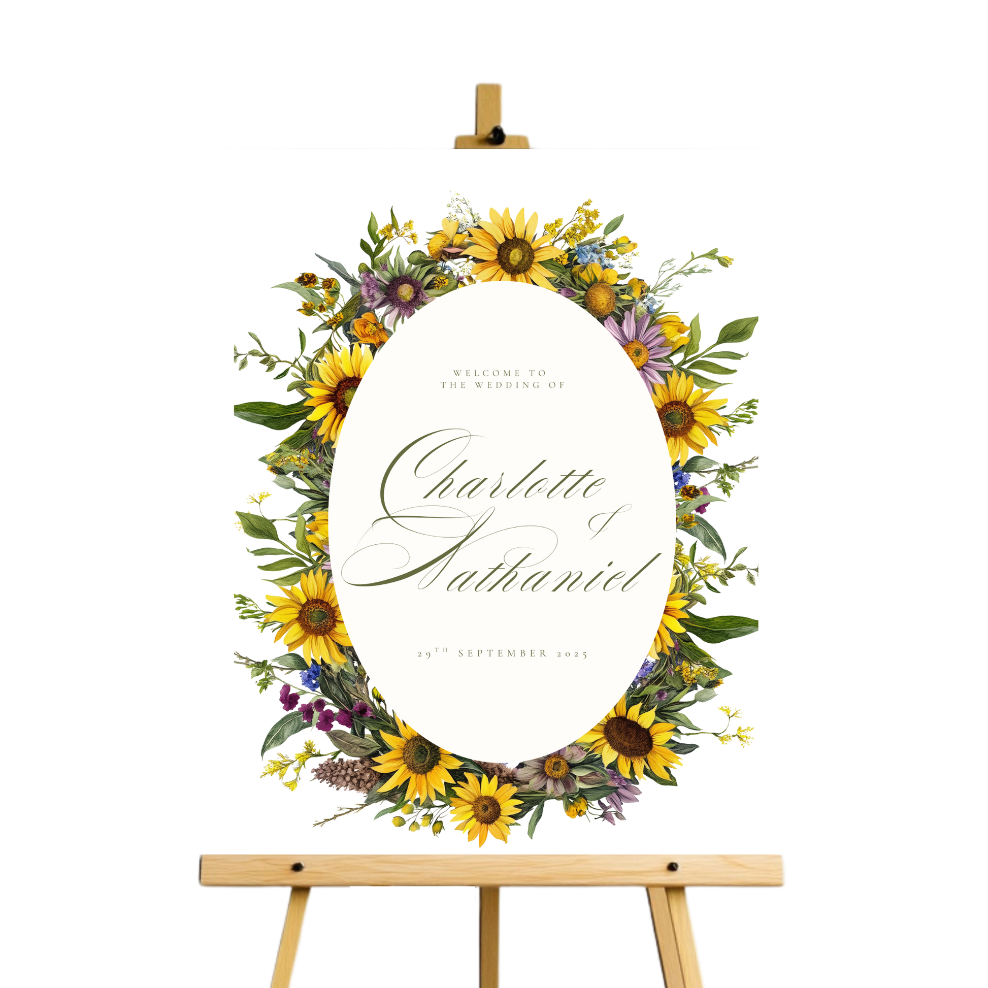 Sunflower & Wildflower Welcome Sign