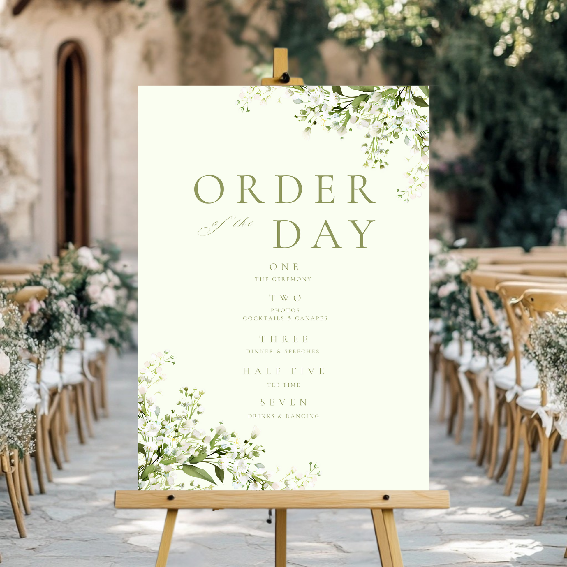 Baby's Breath Gypsophila Order Of The Day Sign