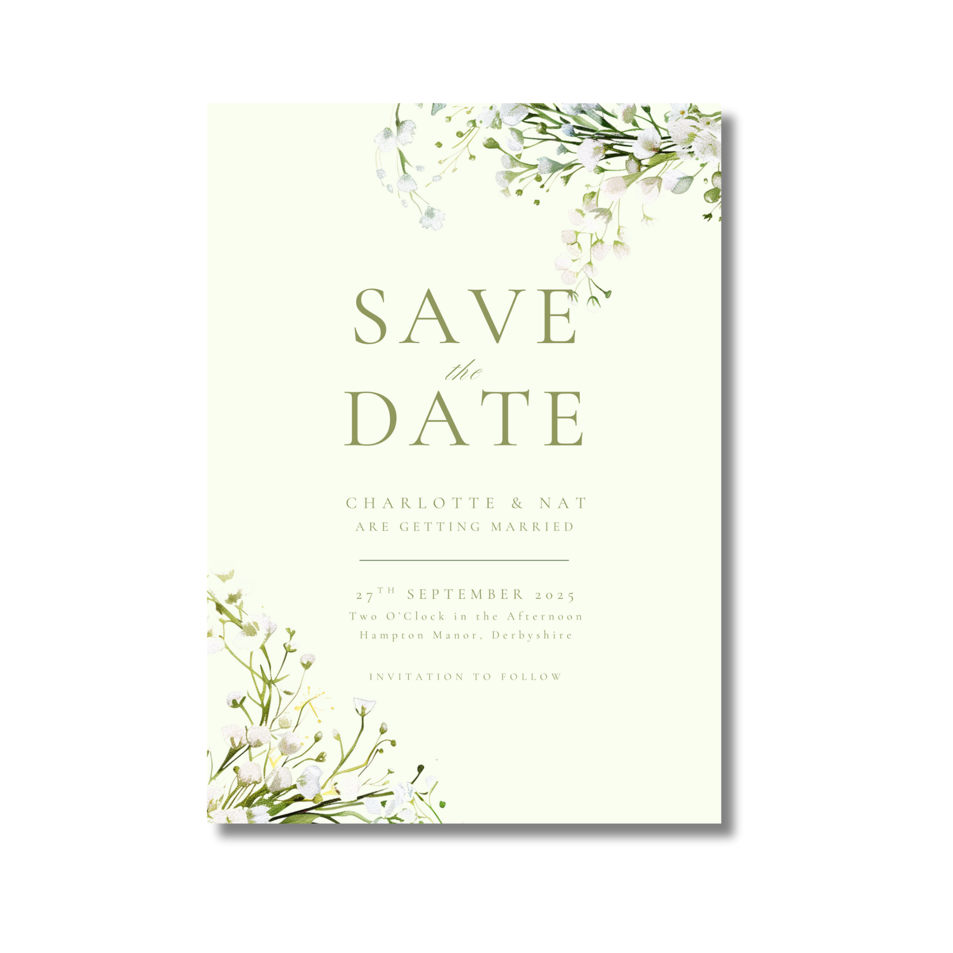 Baby's Breath Gypsophila Save The Date