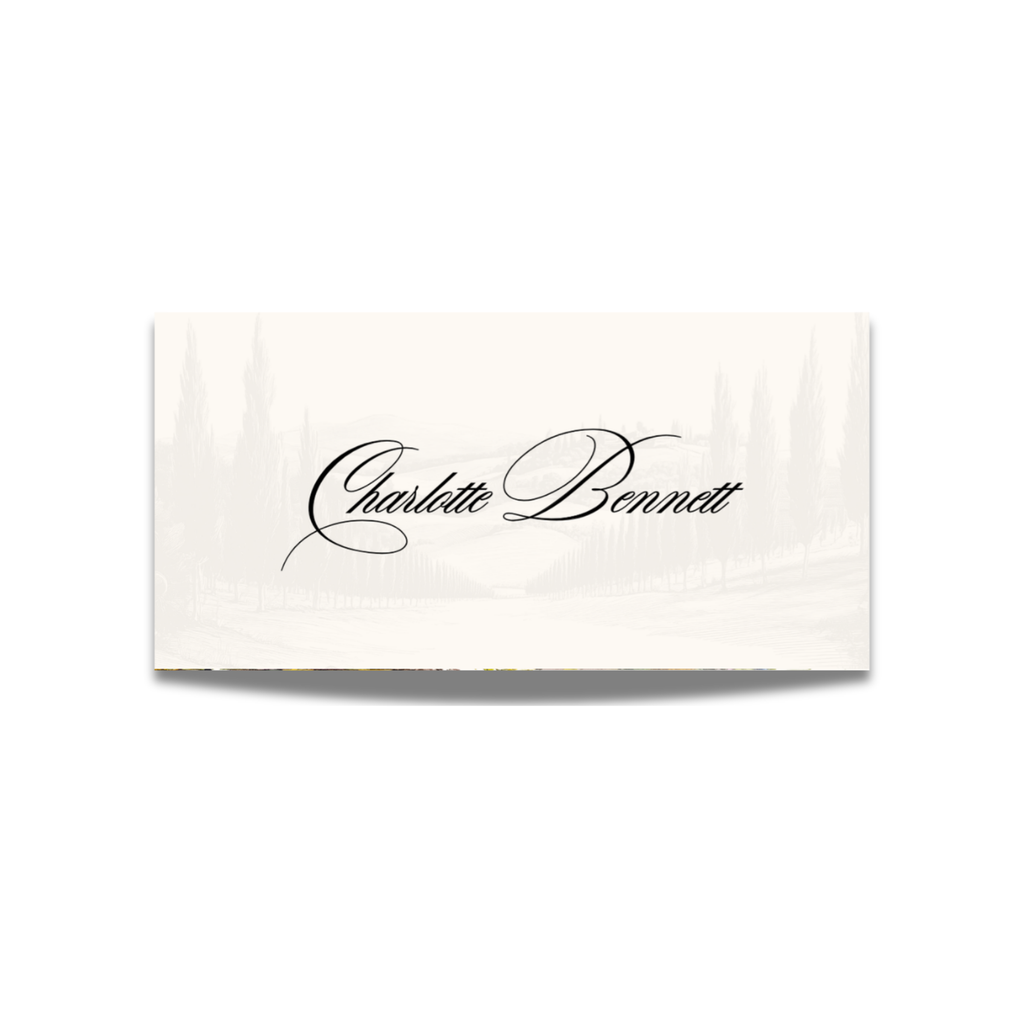 Vineyard Etching Name Place Cards