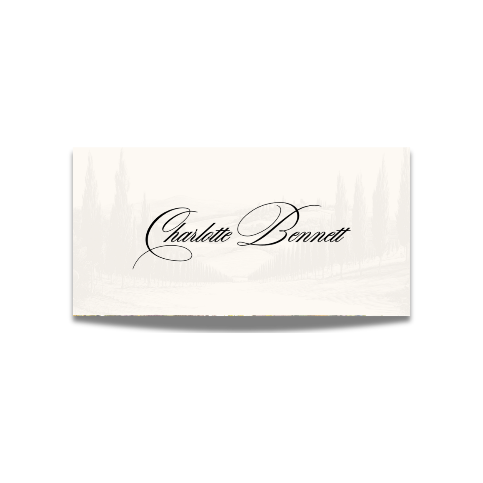 Vineyard Etching Name Place Cards
