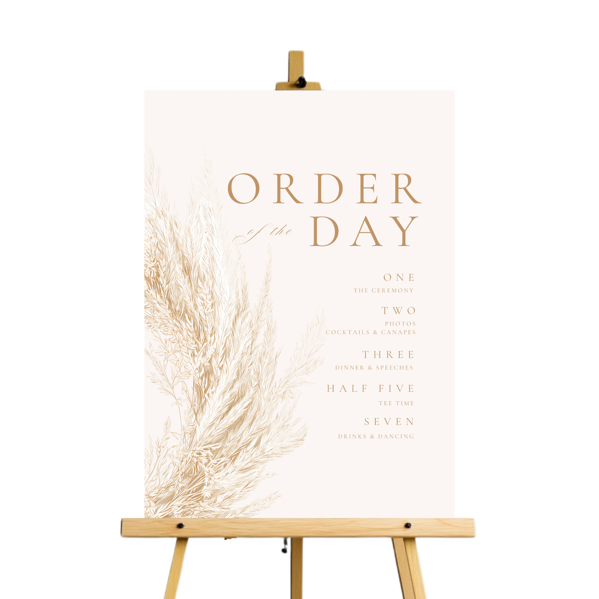 Pampas Order Of The Day Sign