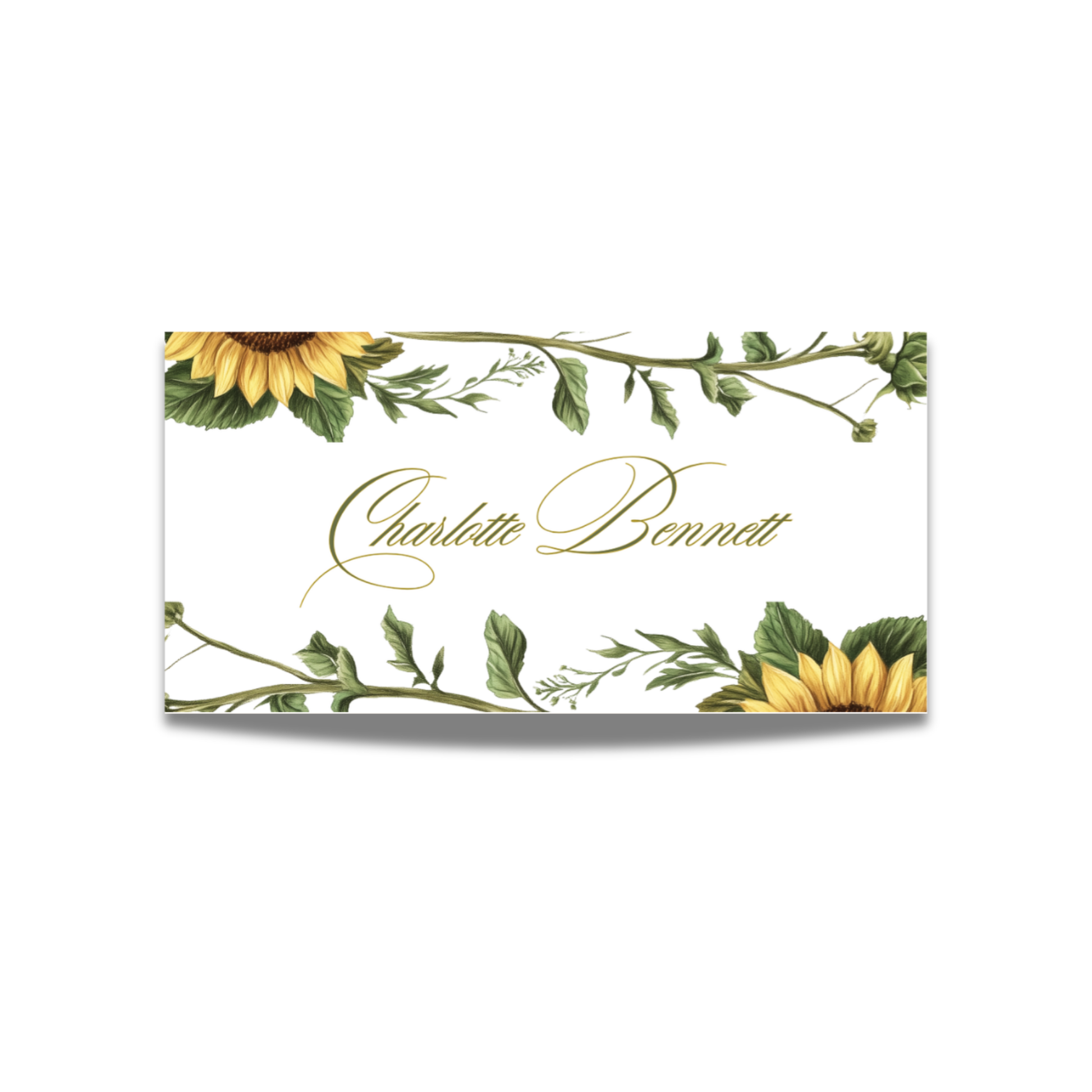 Sunflower Name Place Cards