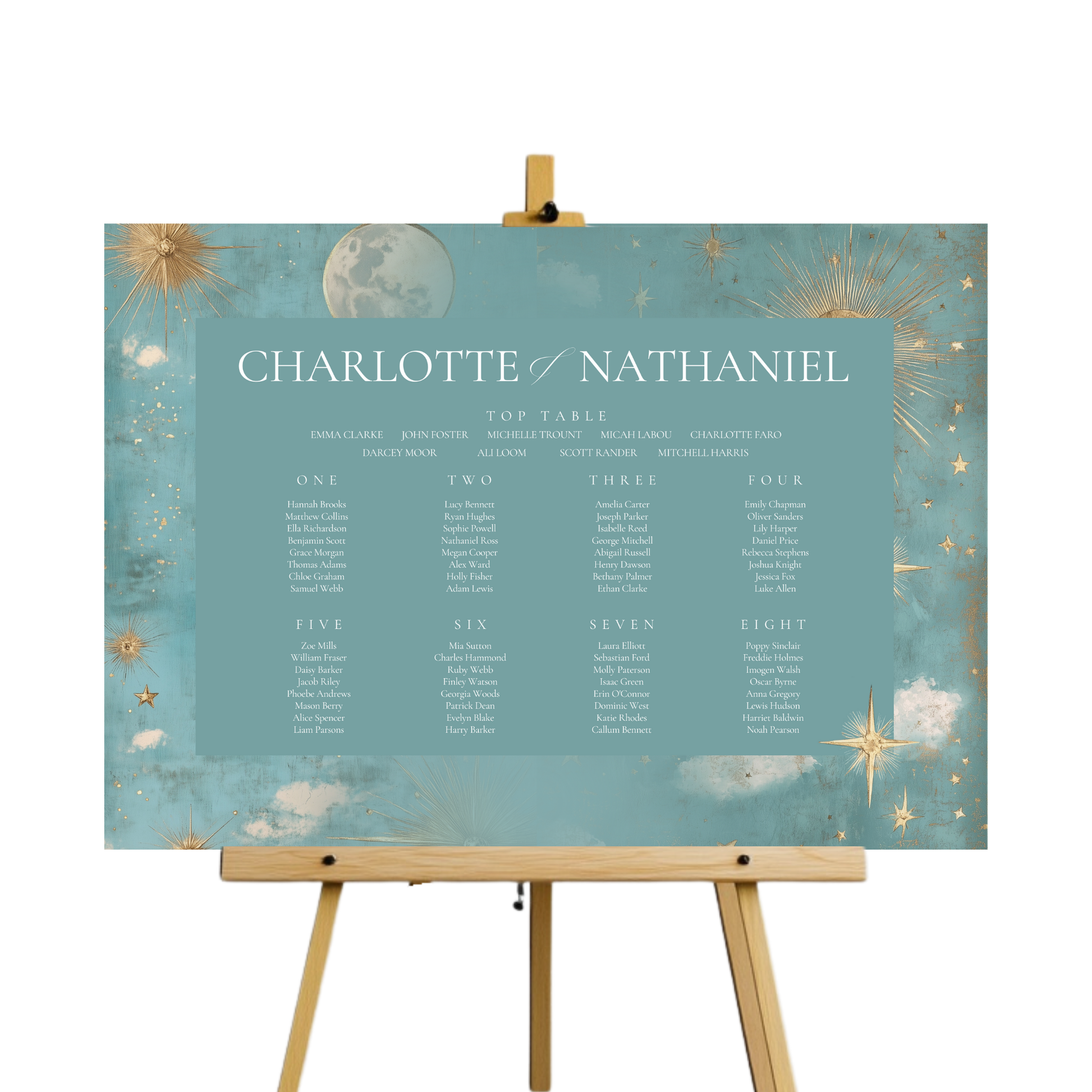 Celestial Seating Plan Sign