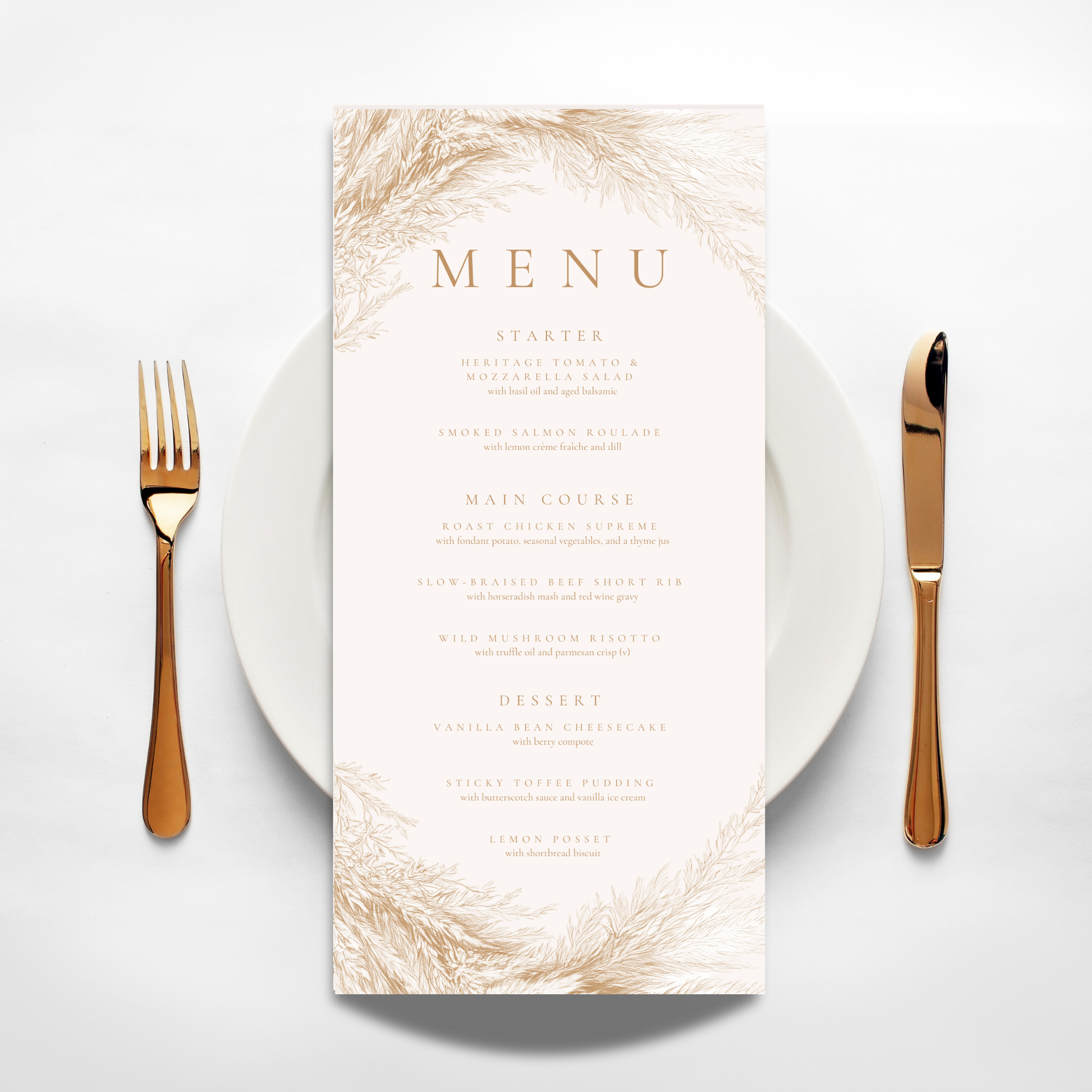 Pampas Menu