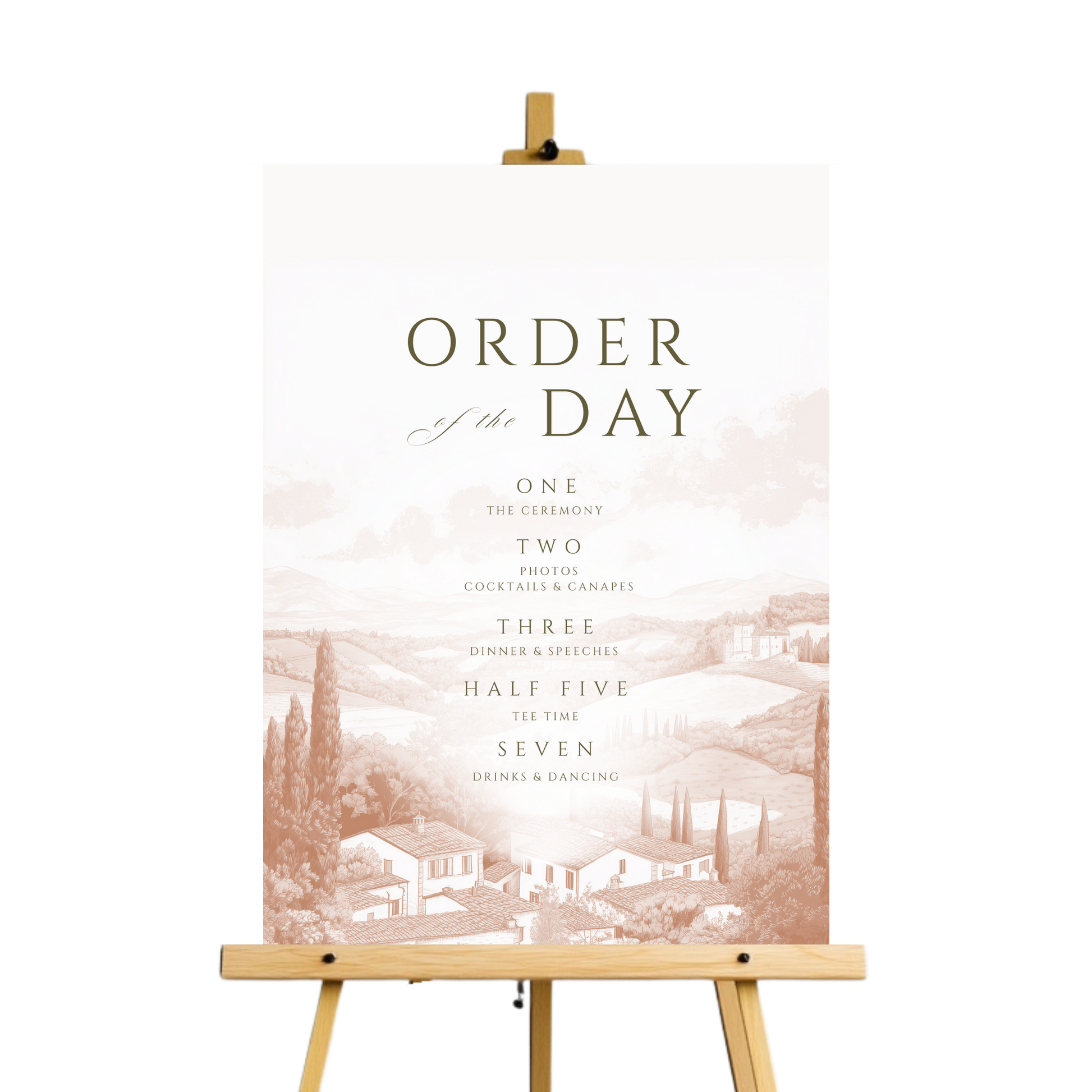 Terracotta Tuscany Order Of The Day Sign