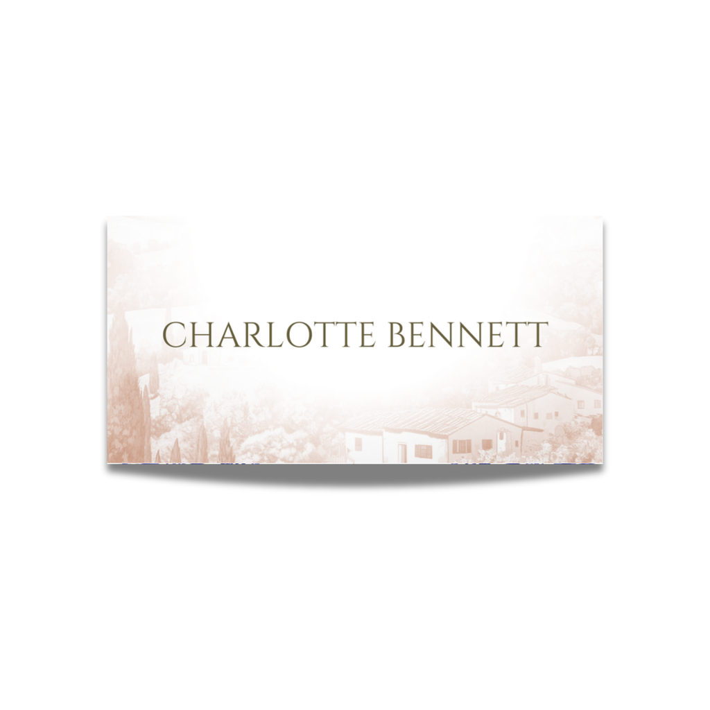 Terracotta Tuscany Name Place Cards