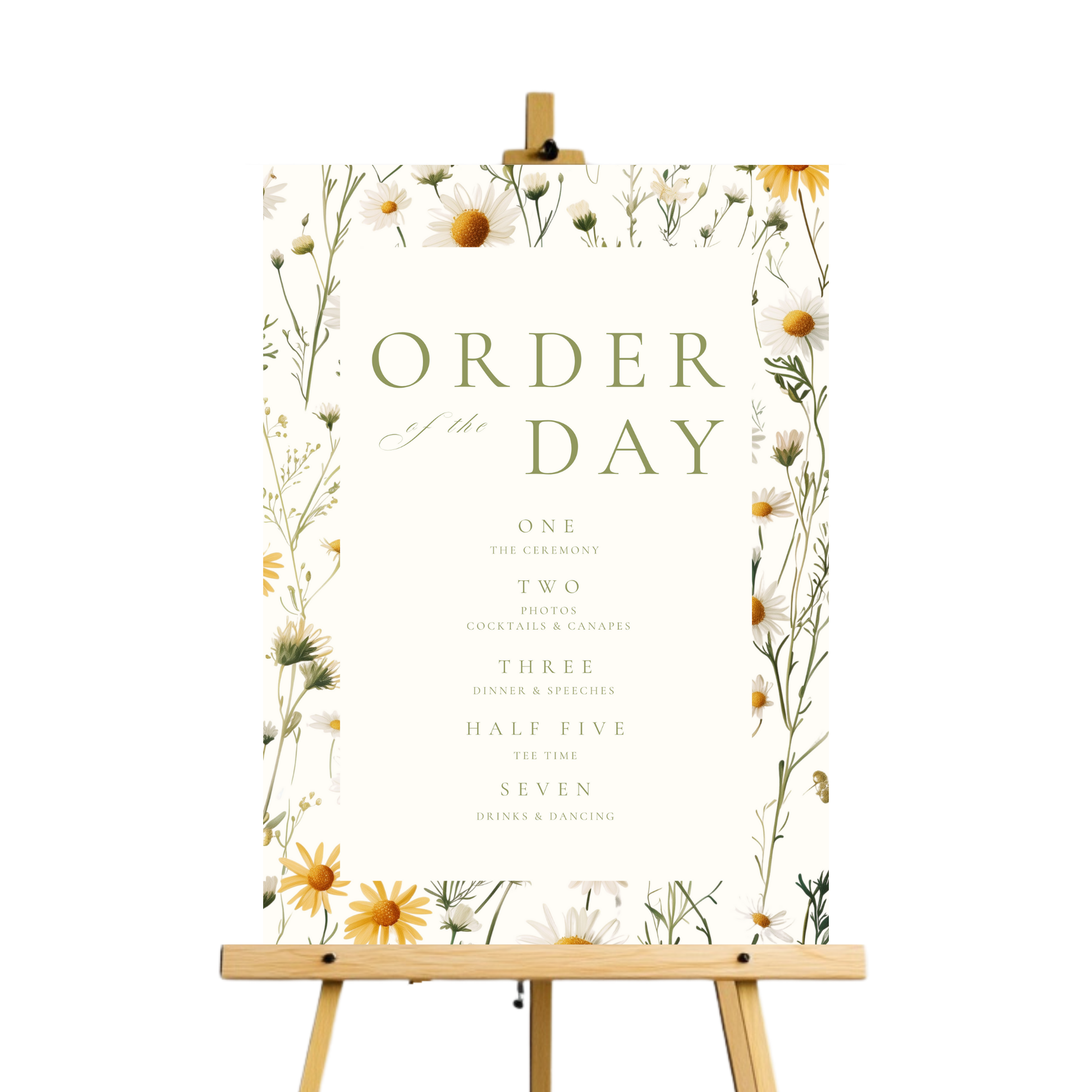 Daisy Order Of The Day Sign