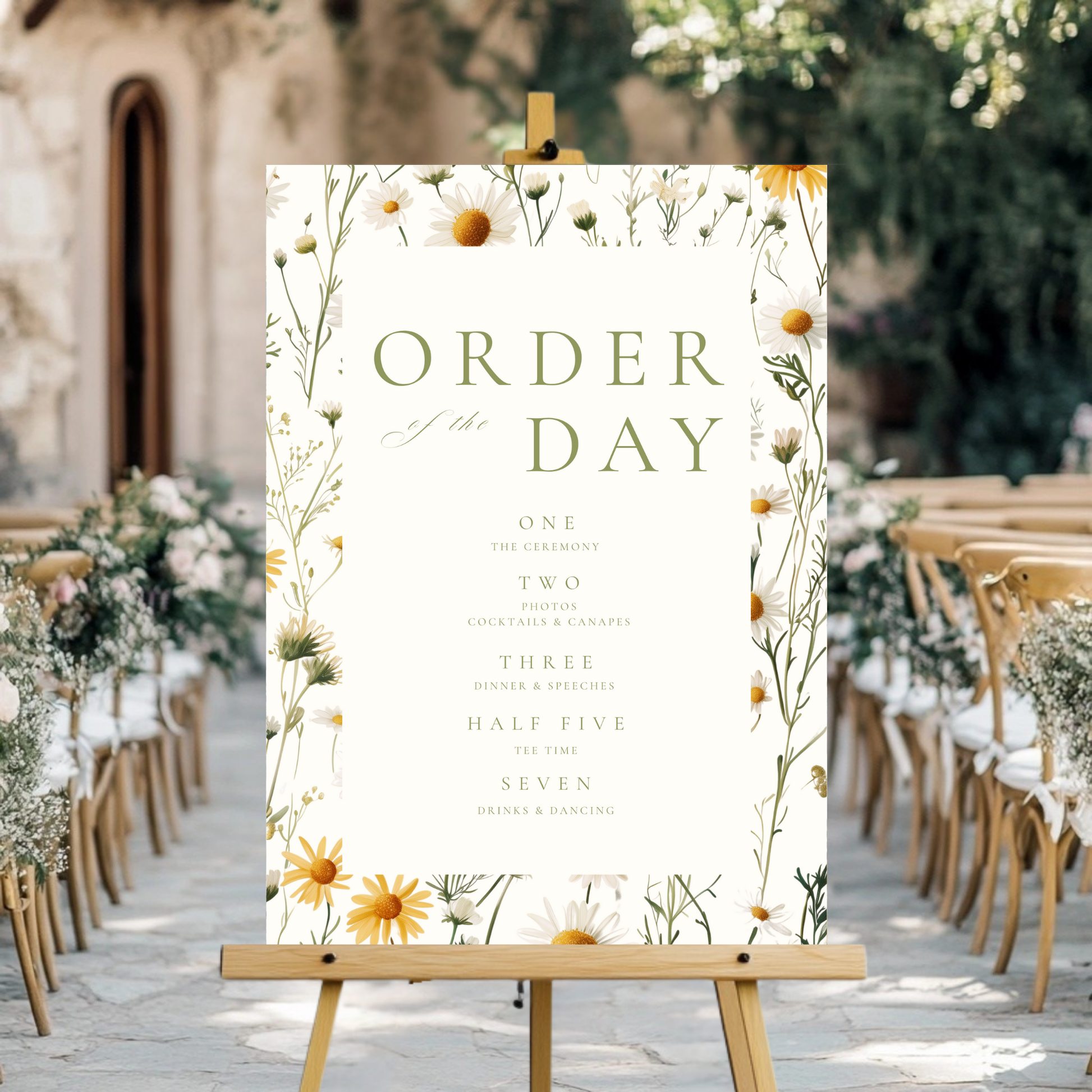 Daisy Order Of The Day Sign