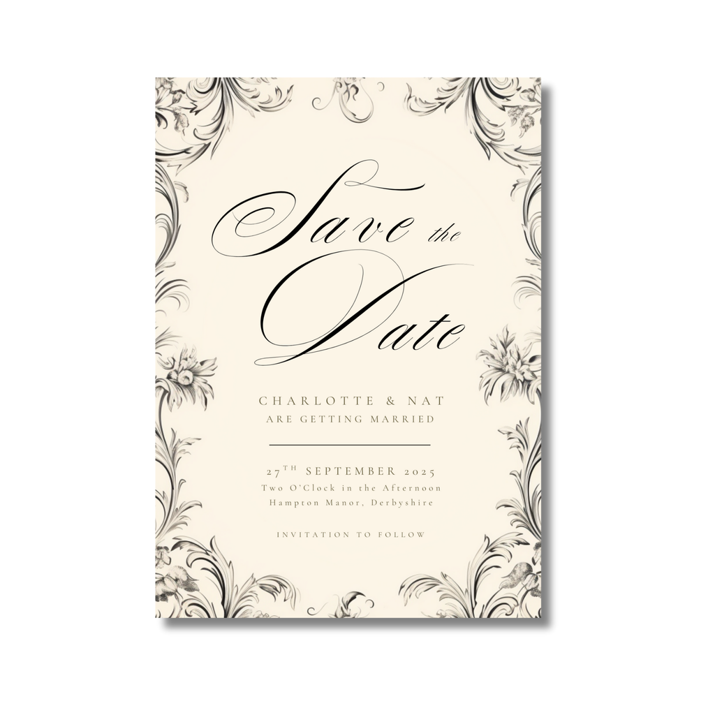 Rococo Frame Save The Date