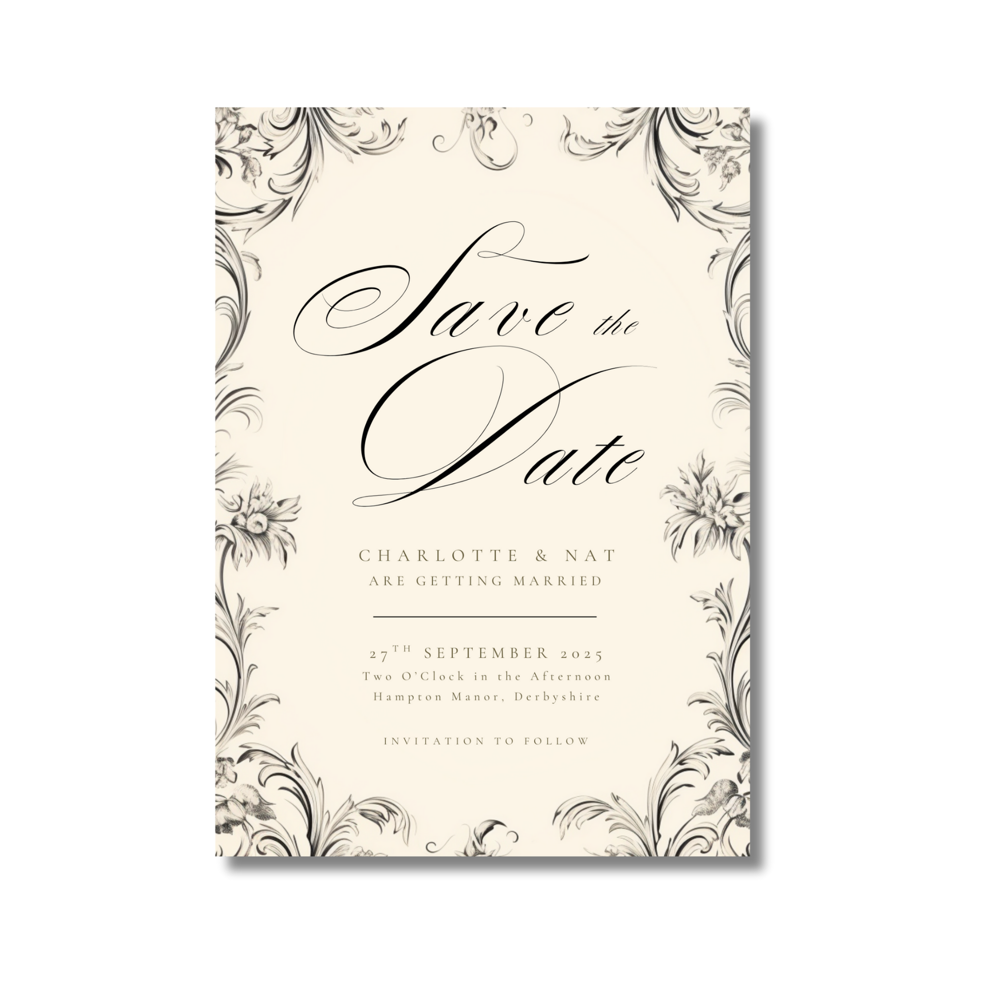 Rococo Frame Save The Date