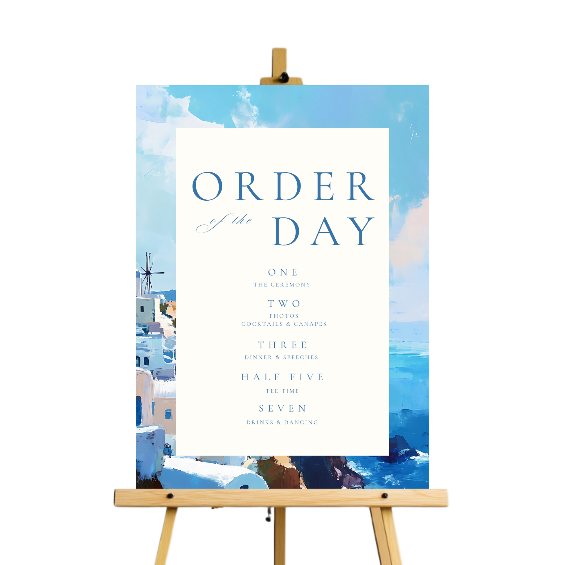 Santorini Painting Order Of The Day Sign
