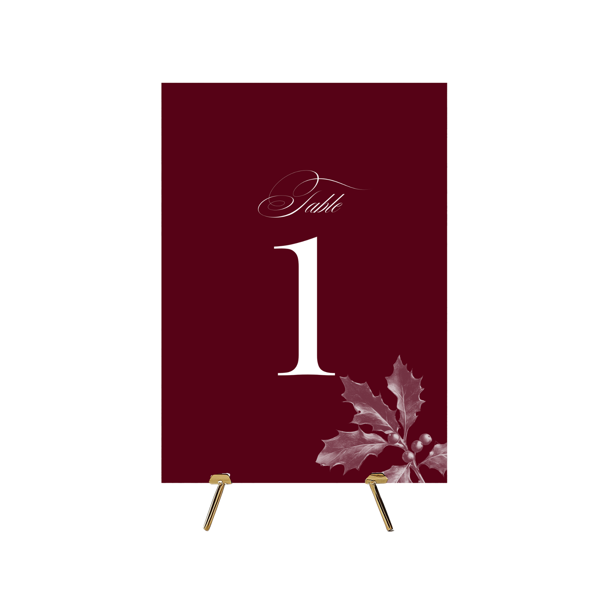 Red Holly Table Numbers