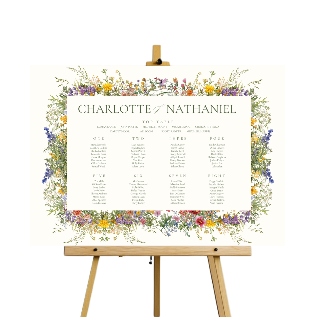 Secret Garden Seating Plan Sign