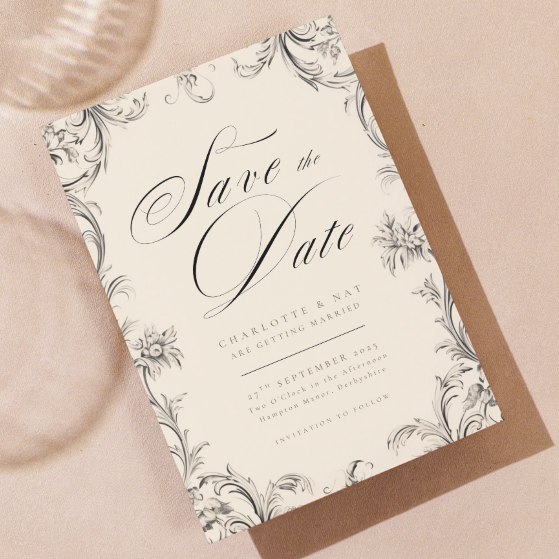 Rococo Frame Save The Date