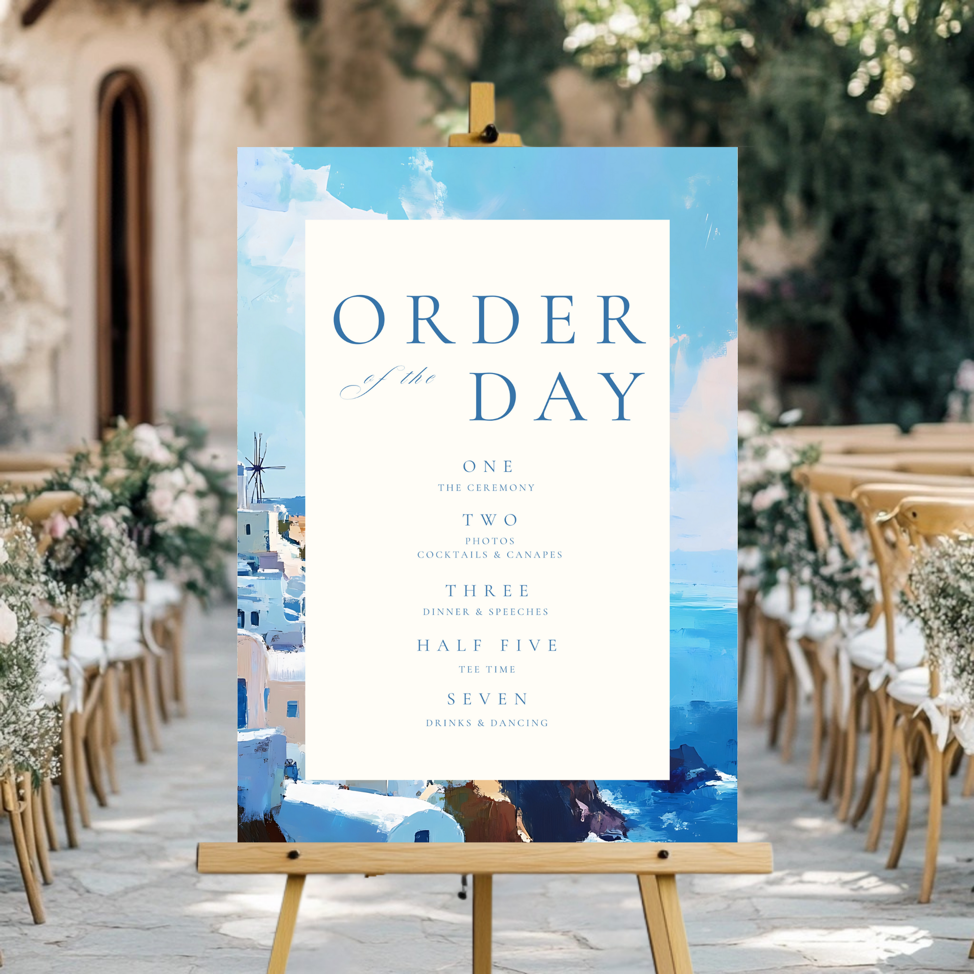 Santorini Painting Order Of The Day Sign