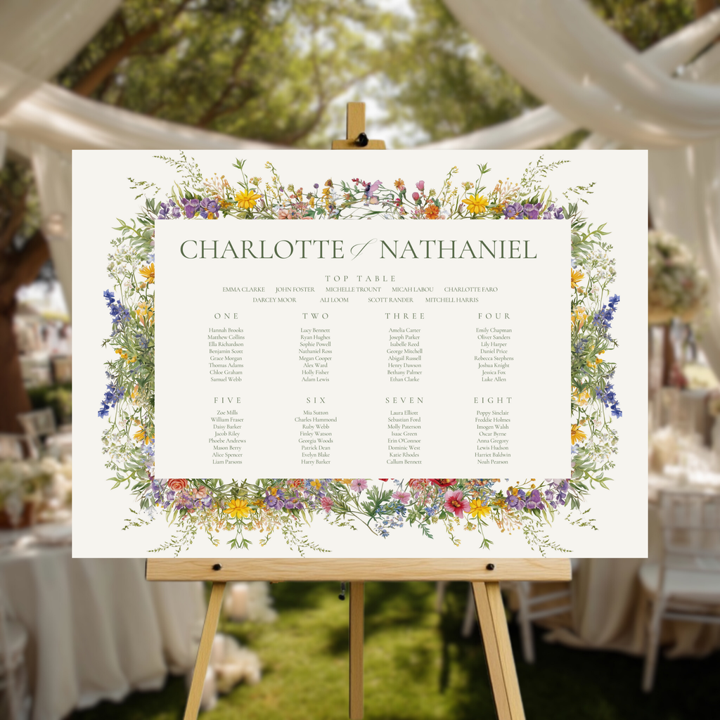Secret Garden Seating Plan Sign