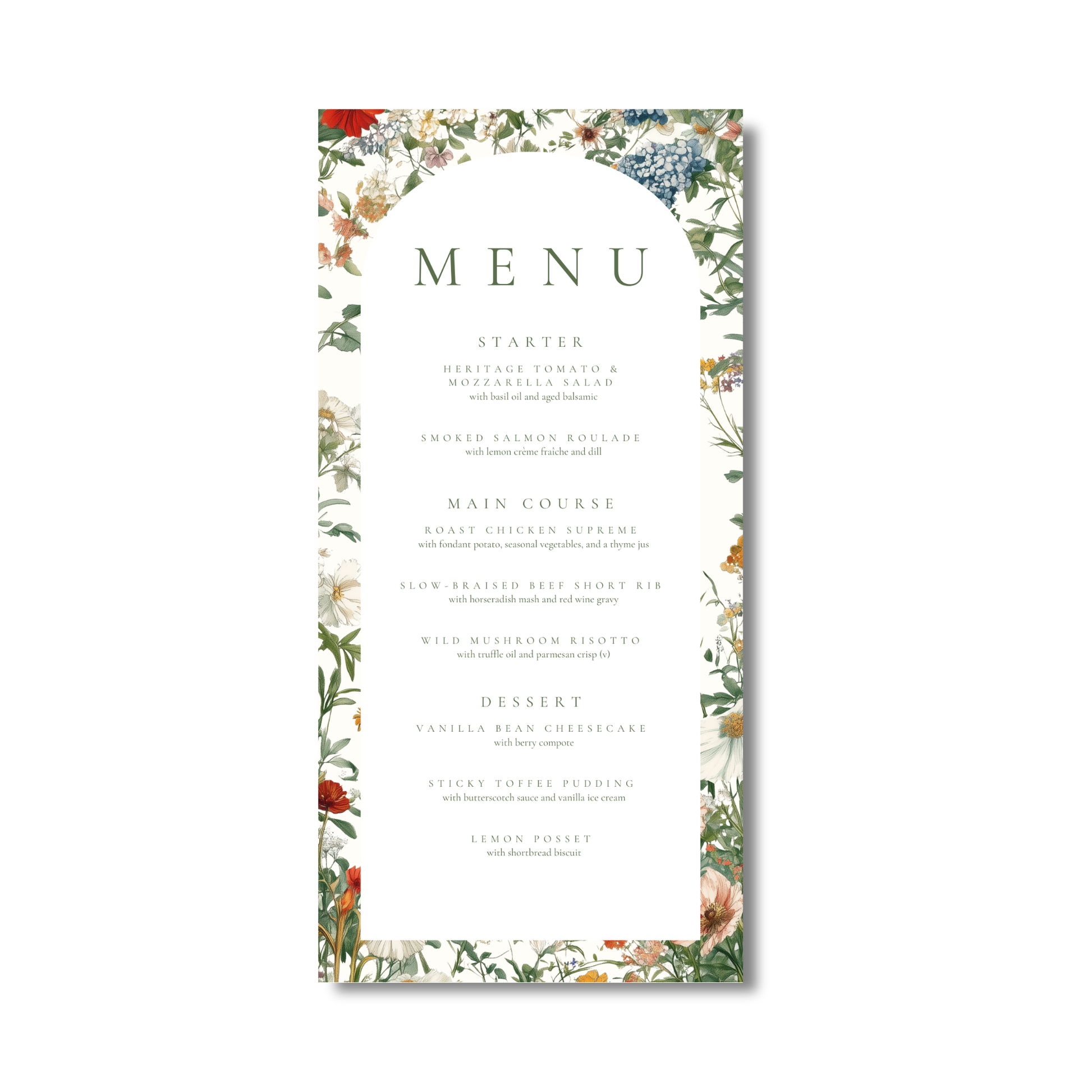 Secret Garden Menu