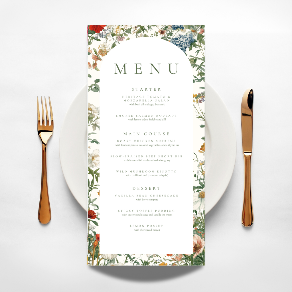Secret Garden Menu