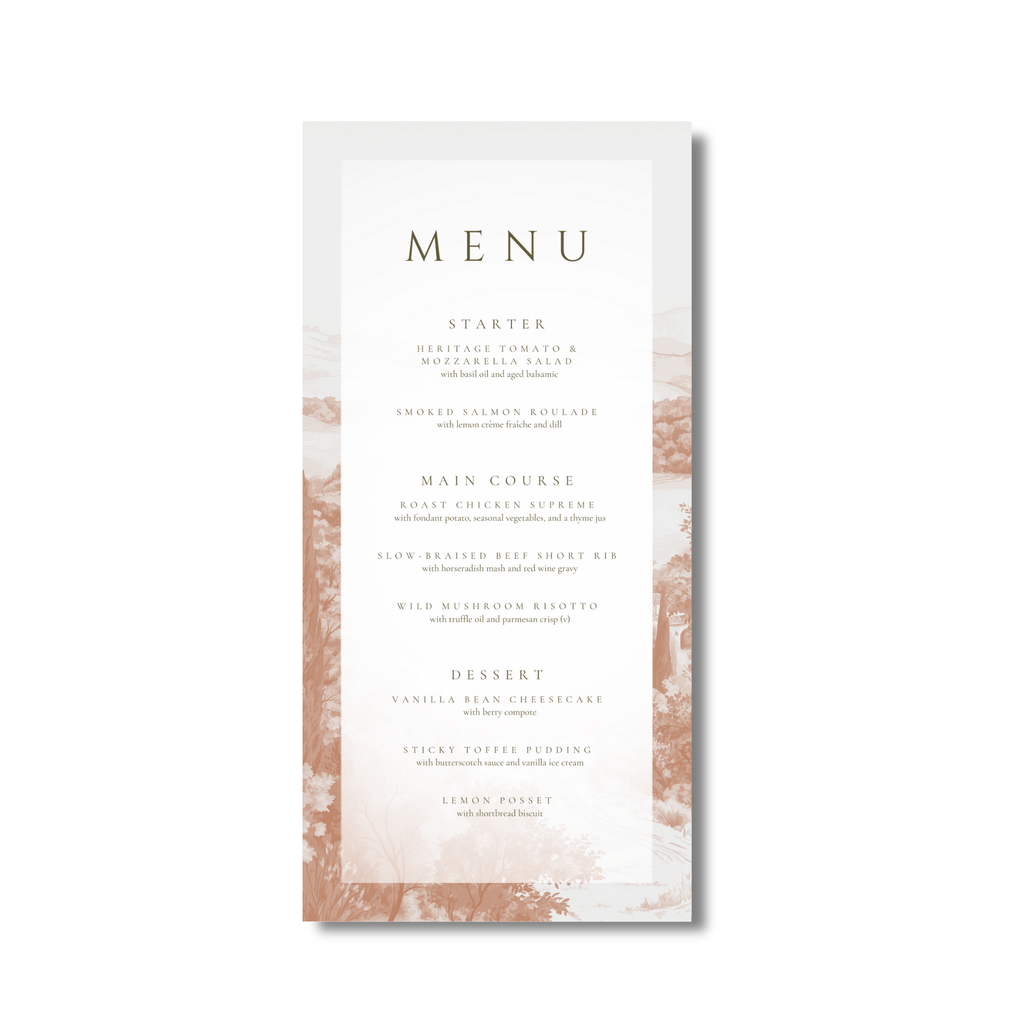 Terracotta Tuscany Menu