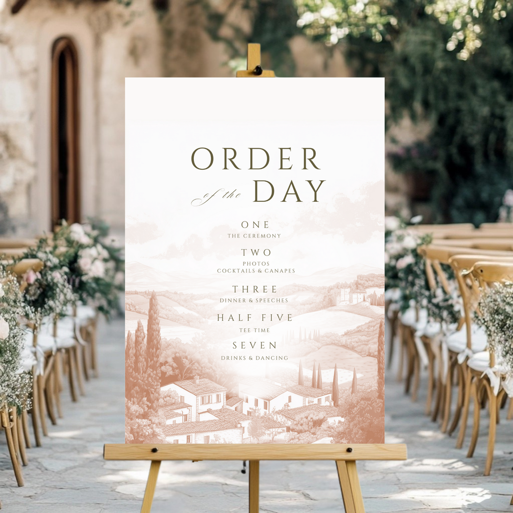 Terracotta Tuscany Order Of The Day Sign