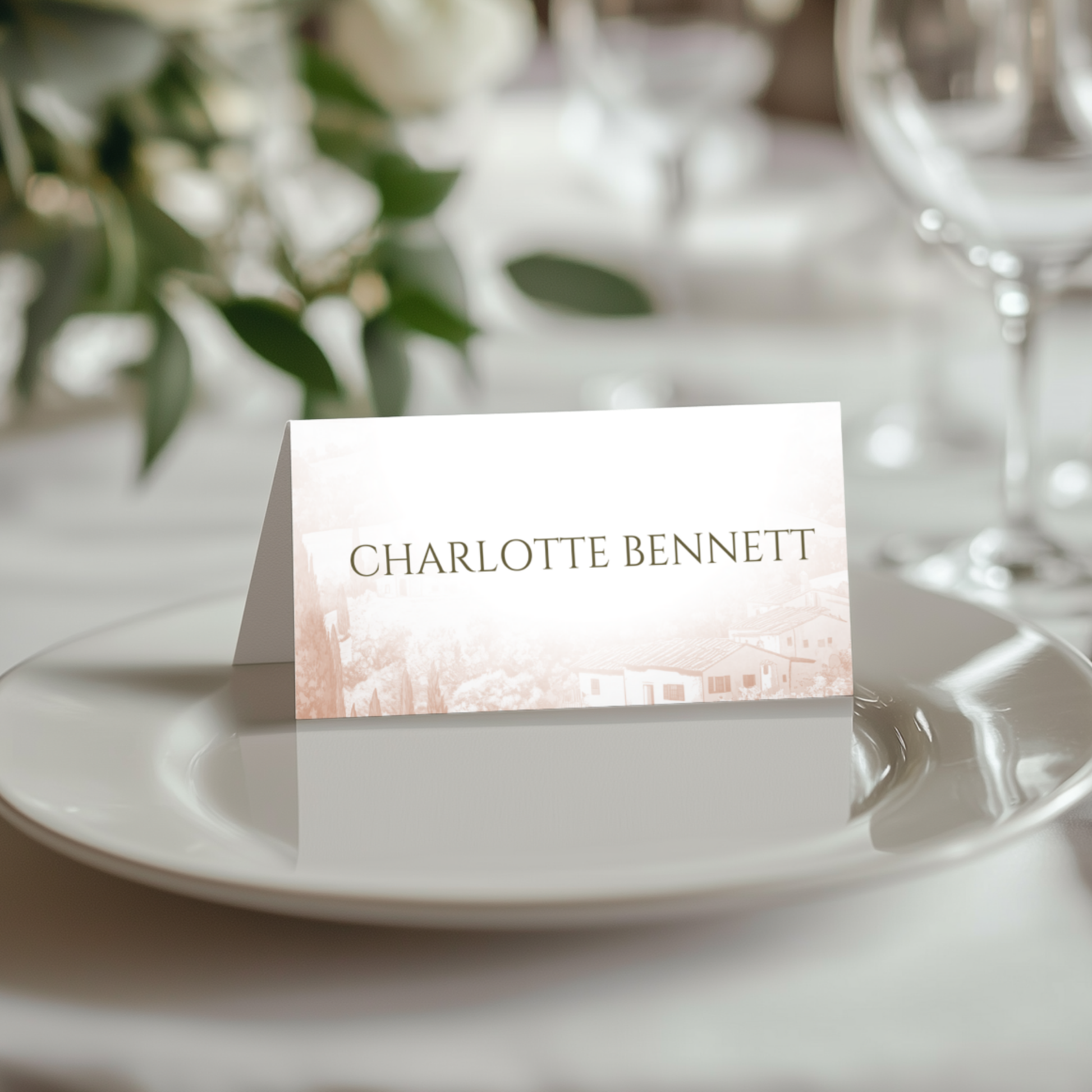 Terracotta Tuscany Name Place Cards