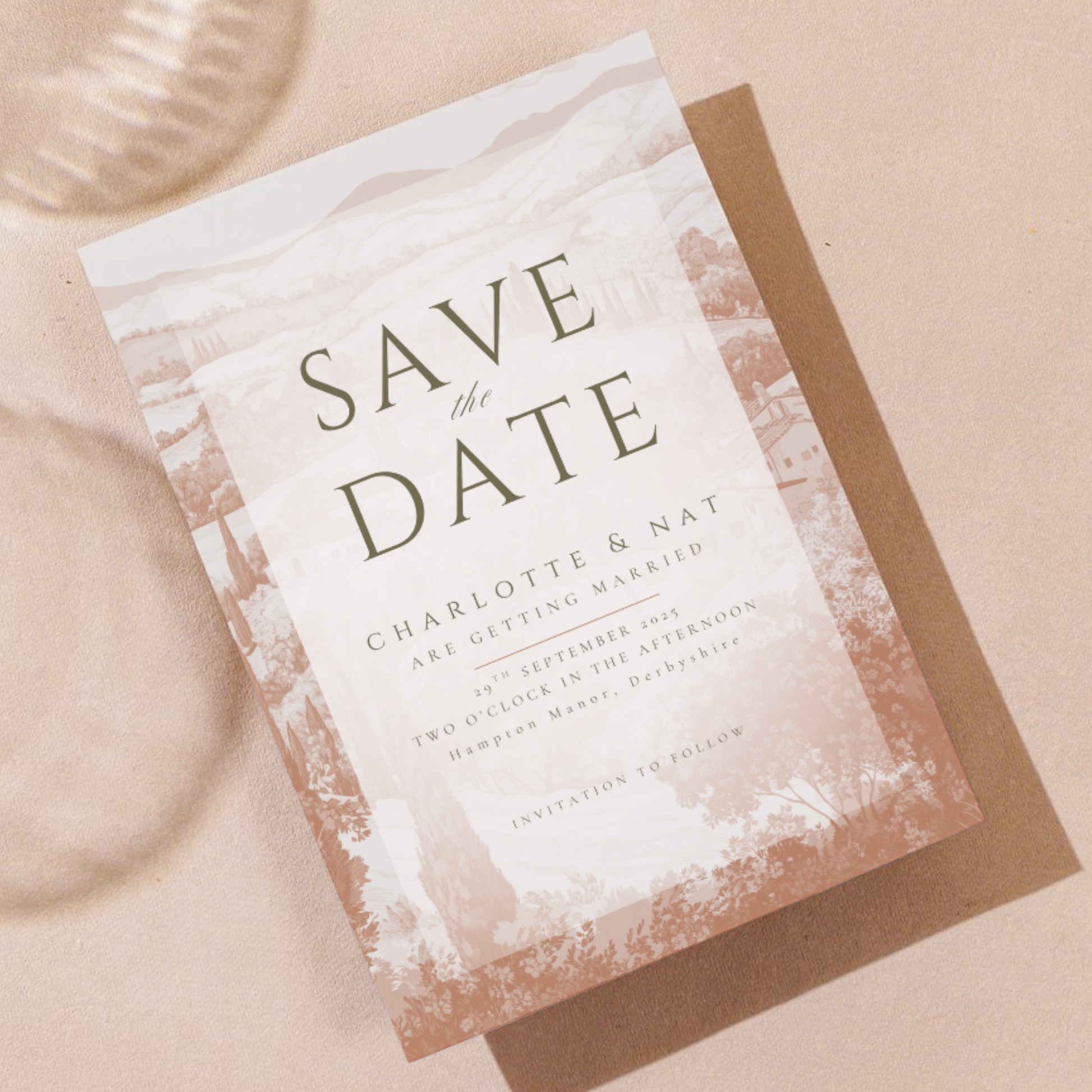 Terracotta Tuscany Save The Date