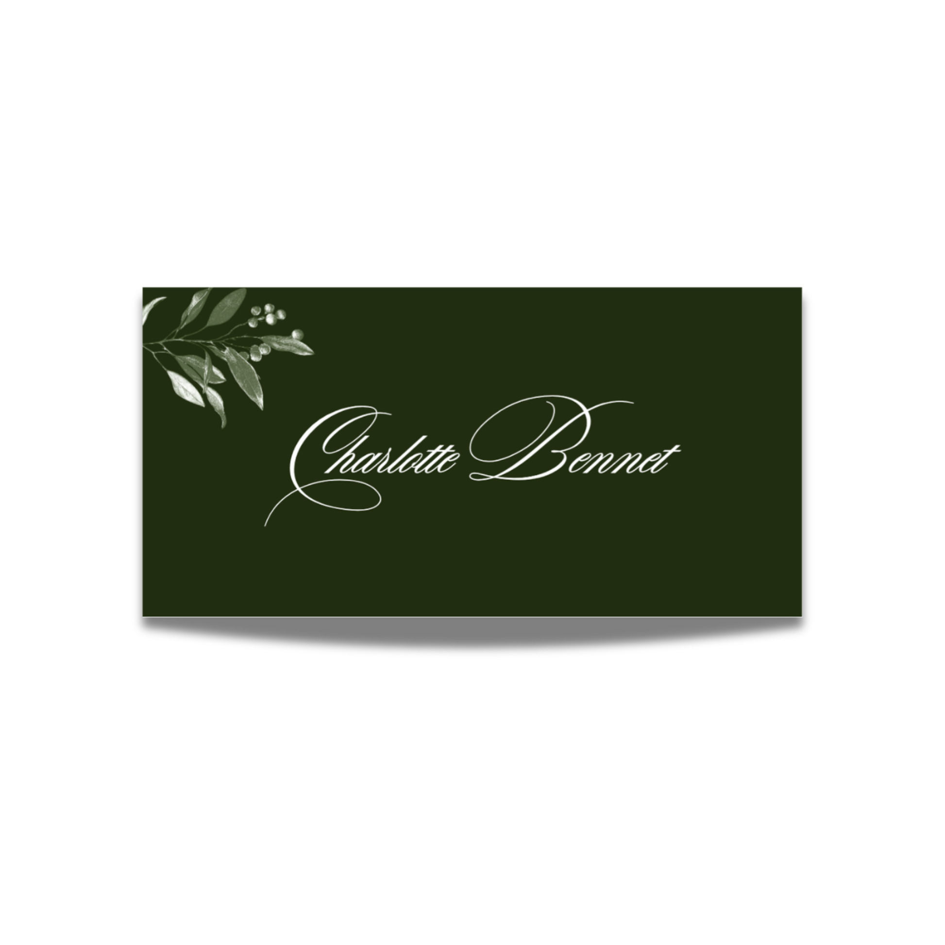 Green Mistletoe Name Place Cards