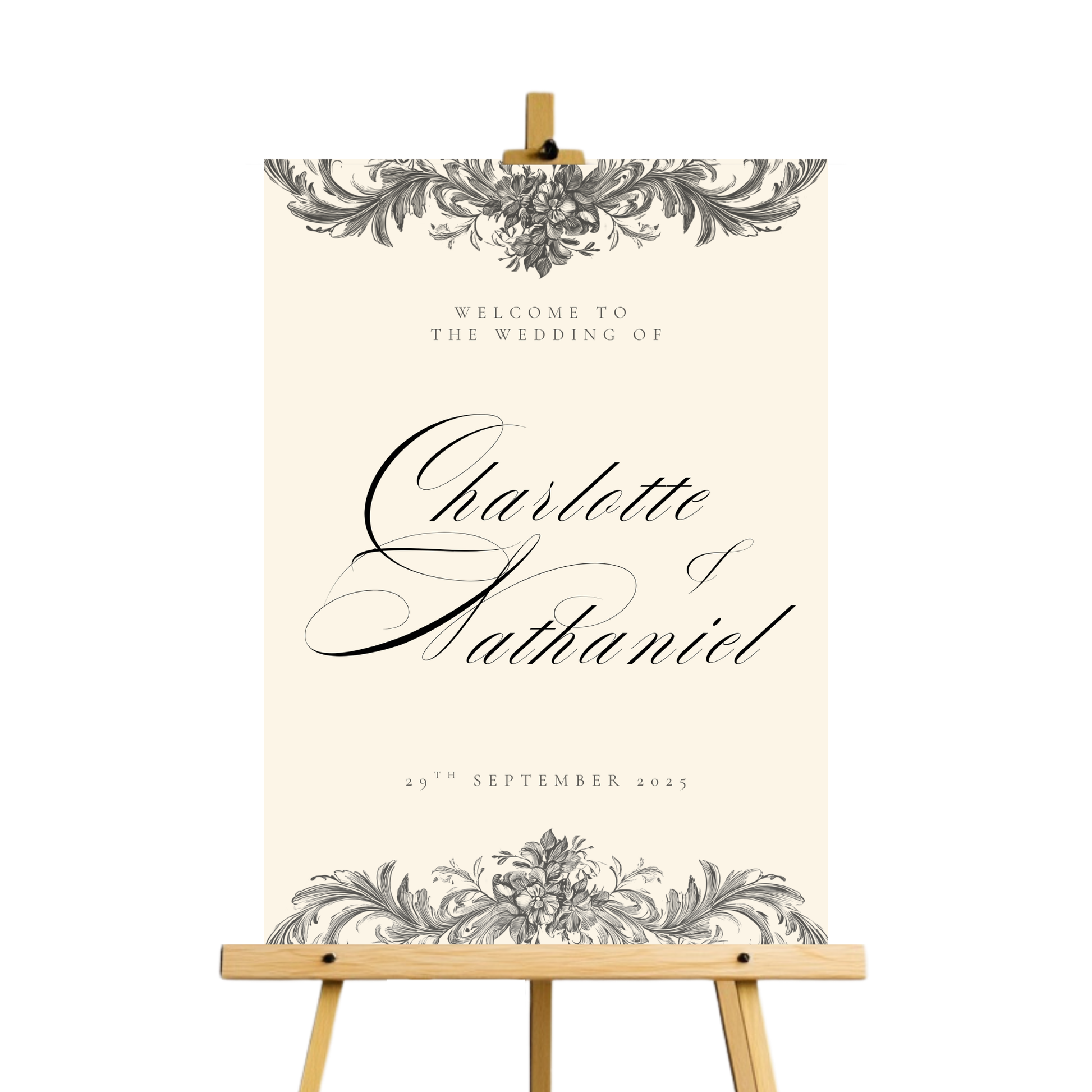 Rococo Frame Welcome Sign