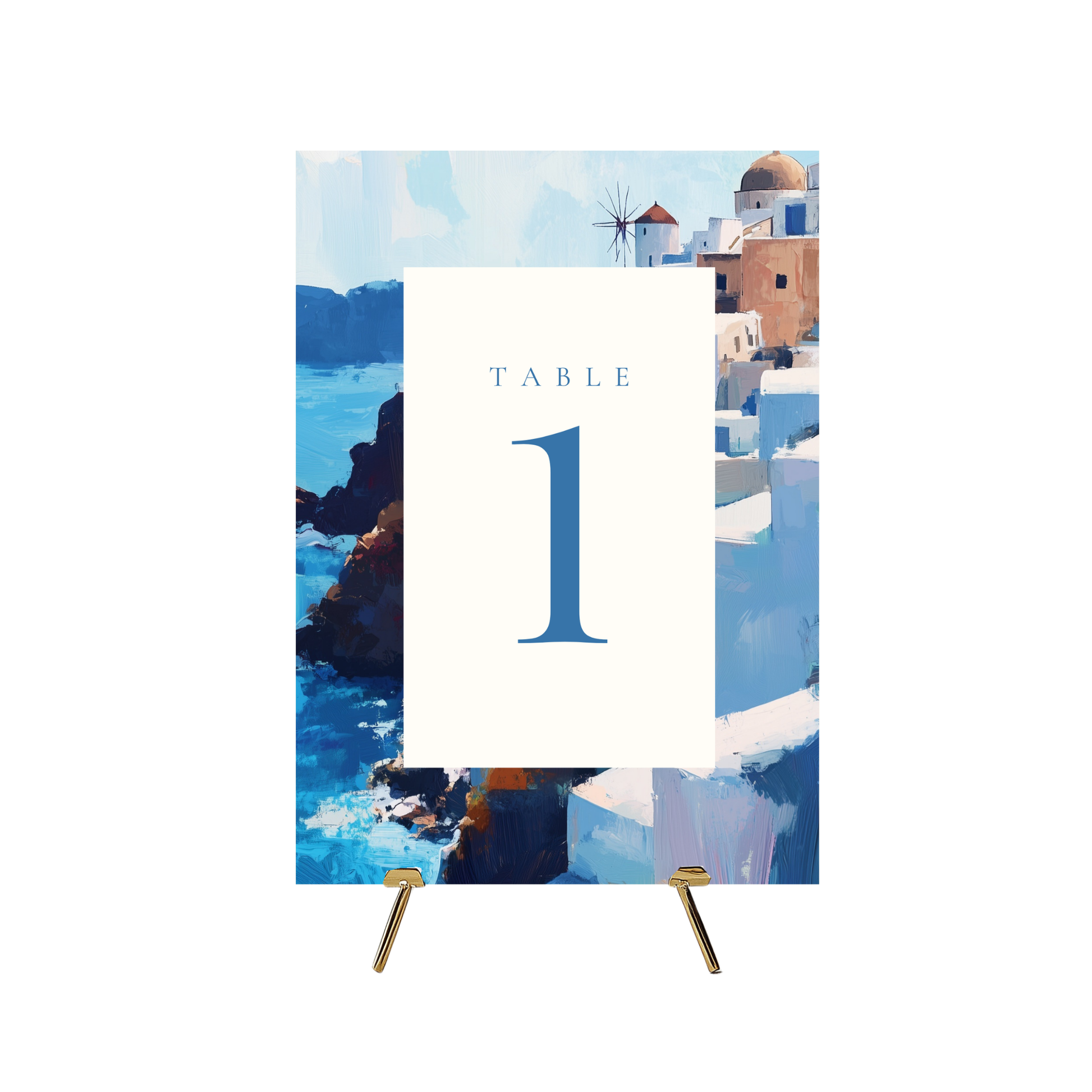 Santorini Painting Table Numbers