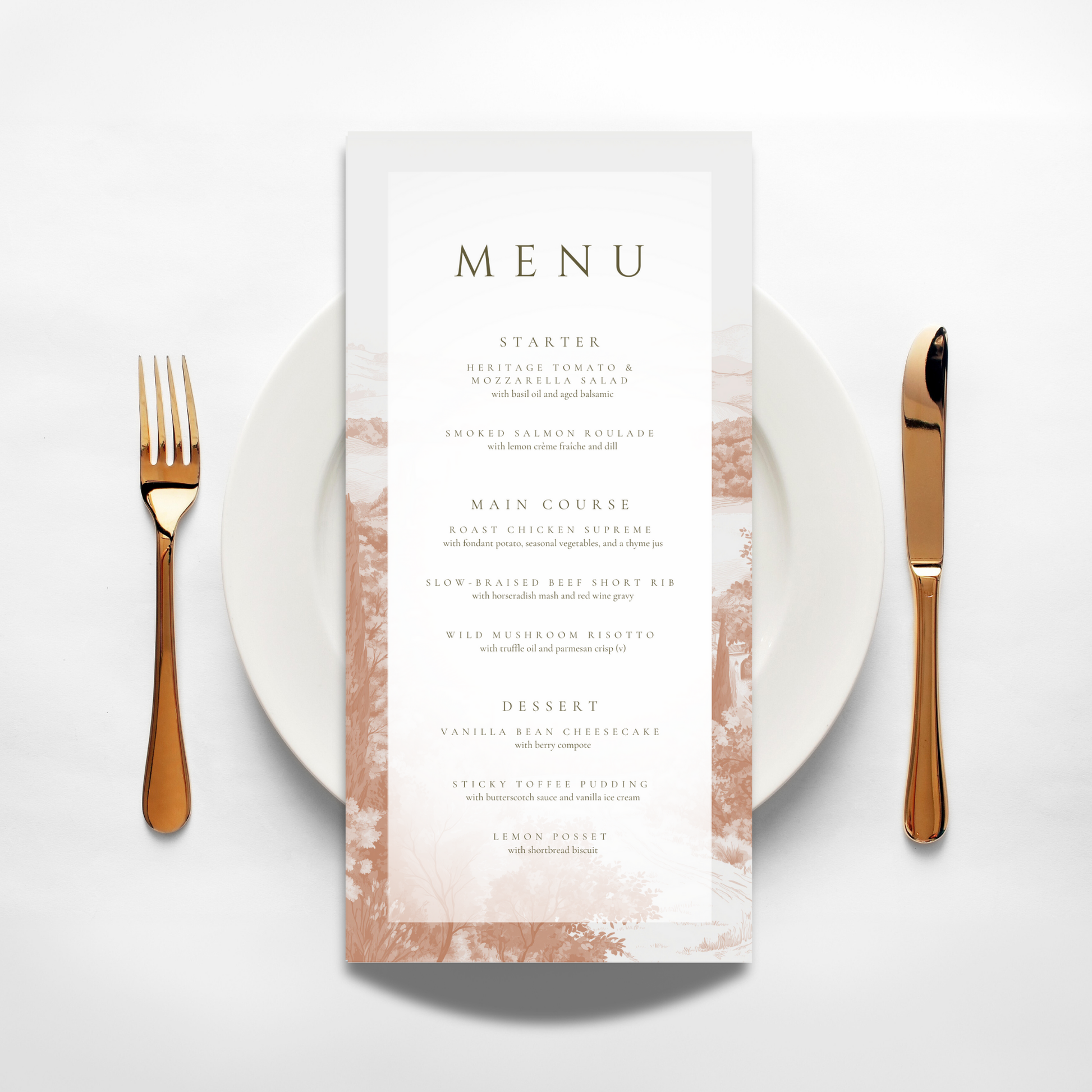 Terracotta Tuscany Menu