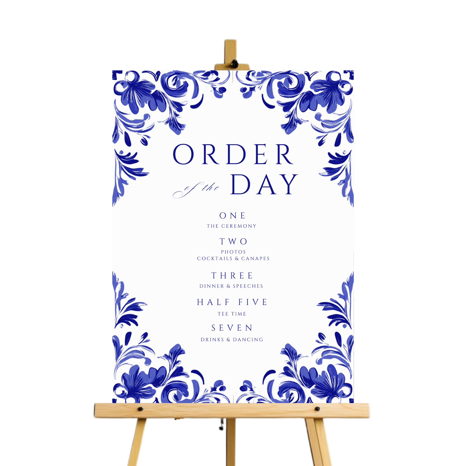 Blue Tiling Order Of The Day Sign