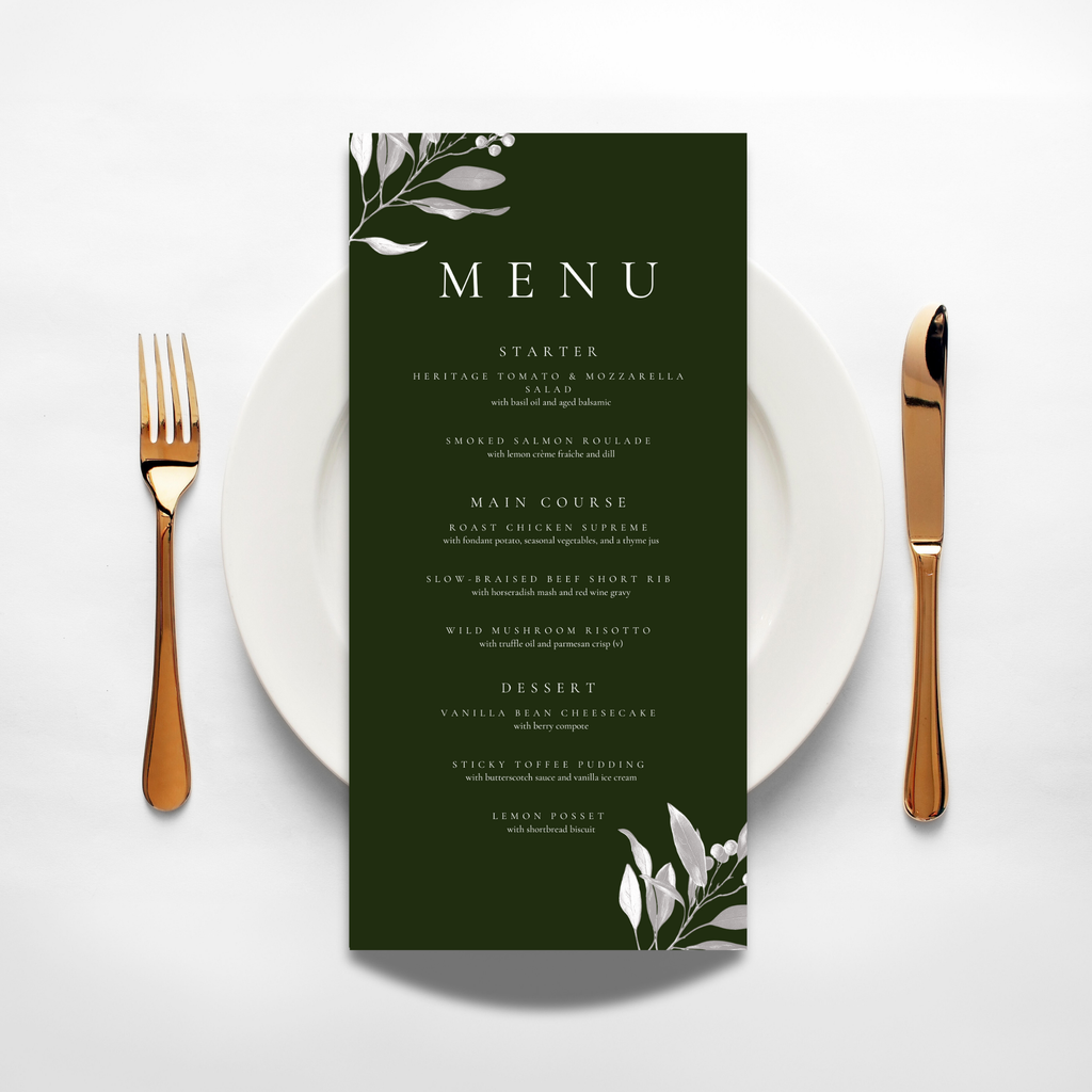 Green Mistletoe Menu