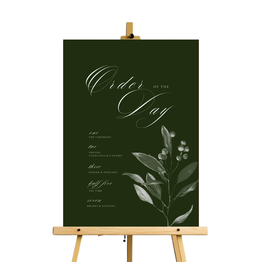 Green Mistletoe Order Of The Day Sign