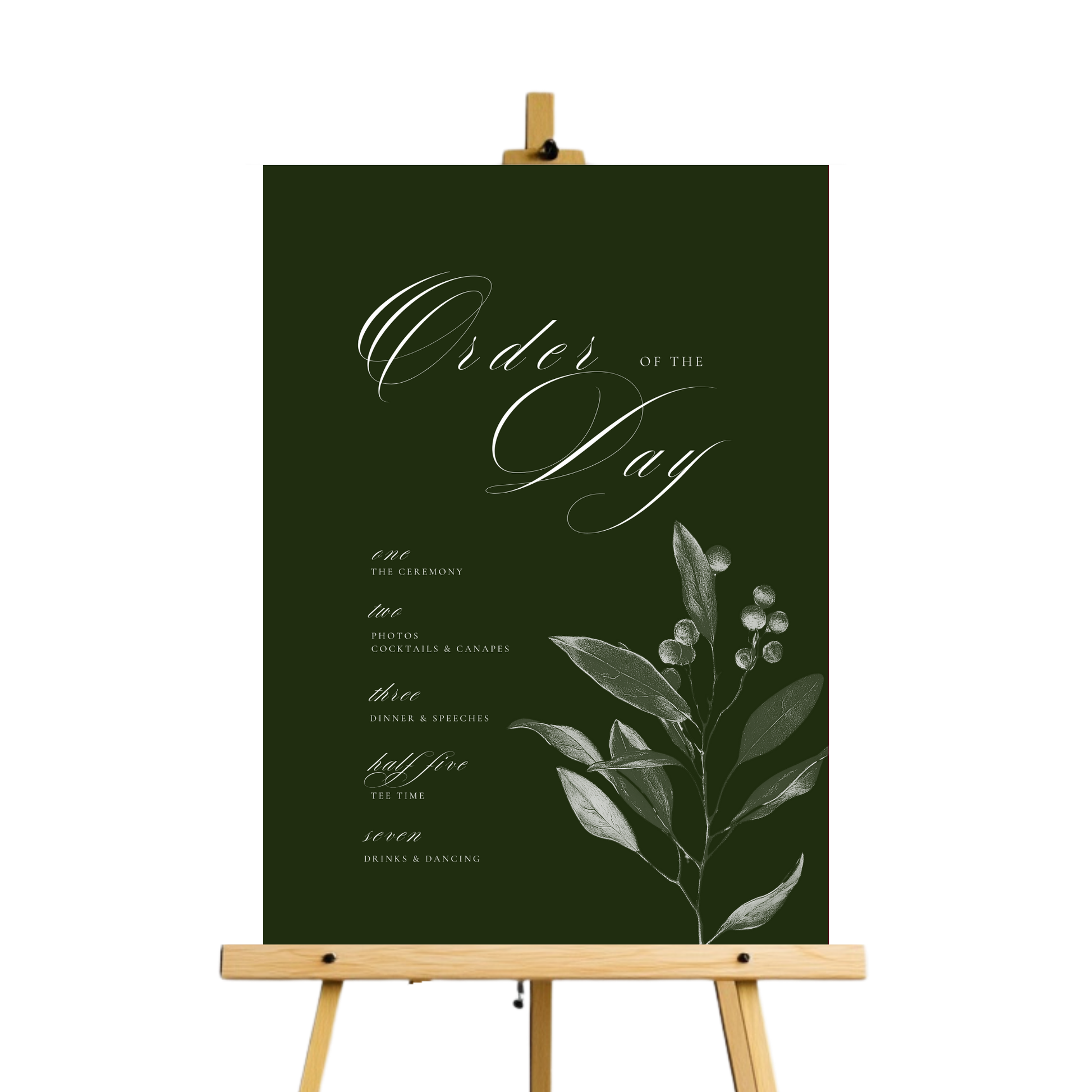 Green Mistletoe Order Of The Day Sign