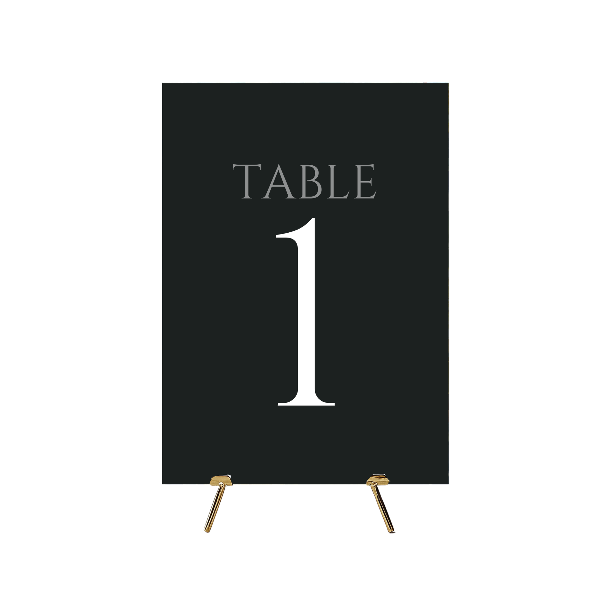 Minimalist Charcoal Table Numbers