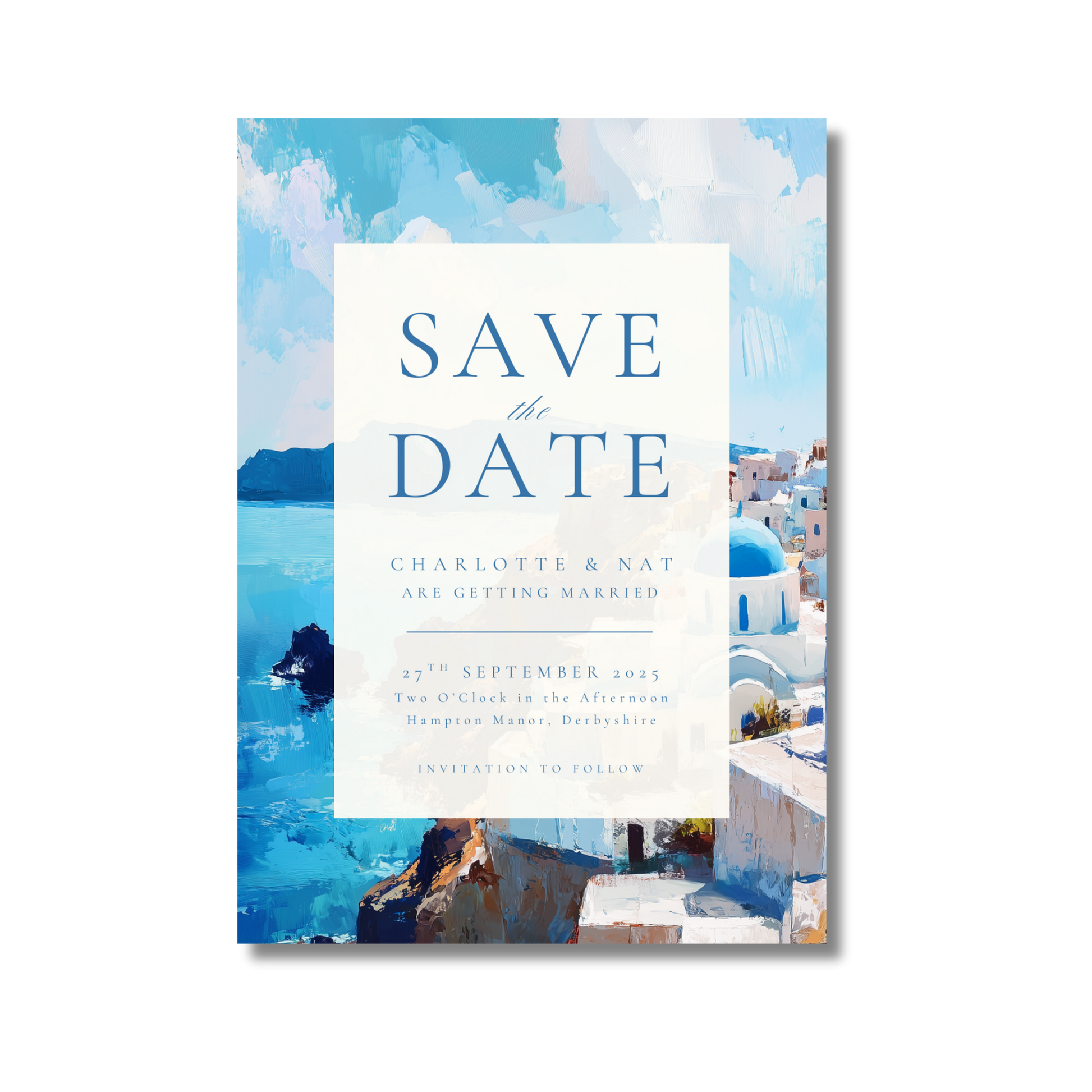 Santorini Save The Date