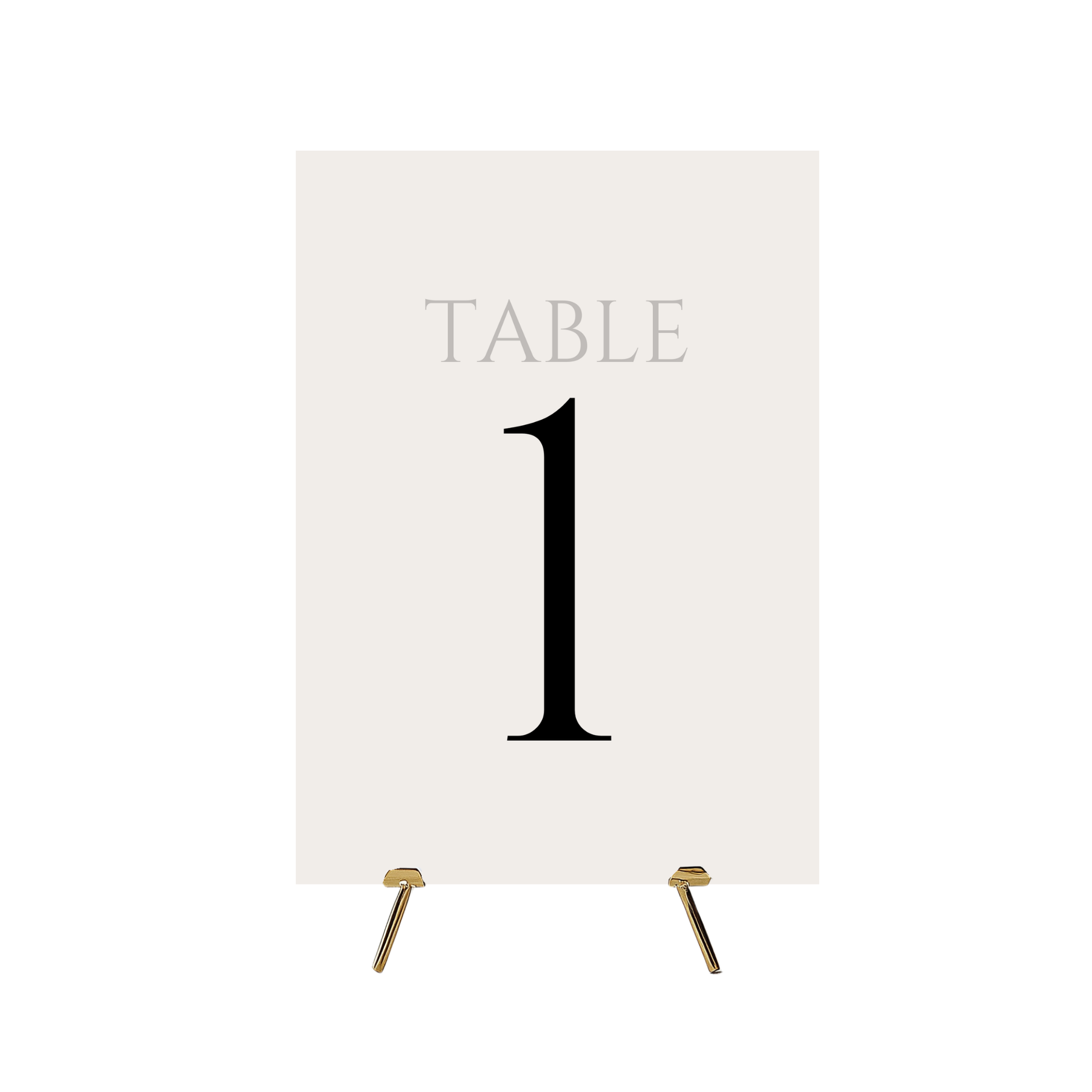Minimalist Cream Table Numbers