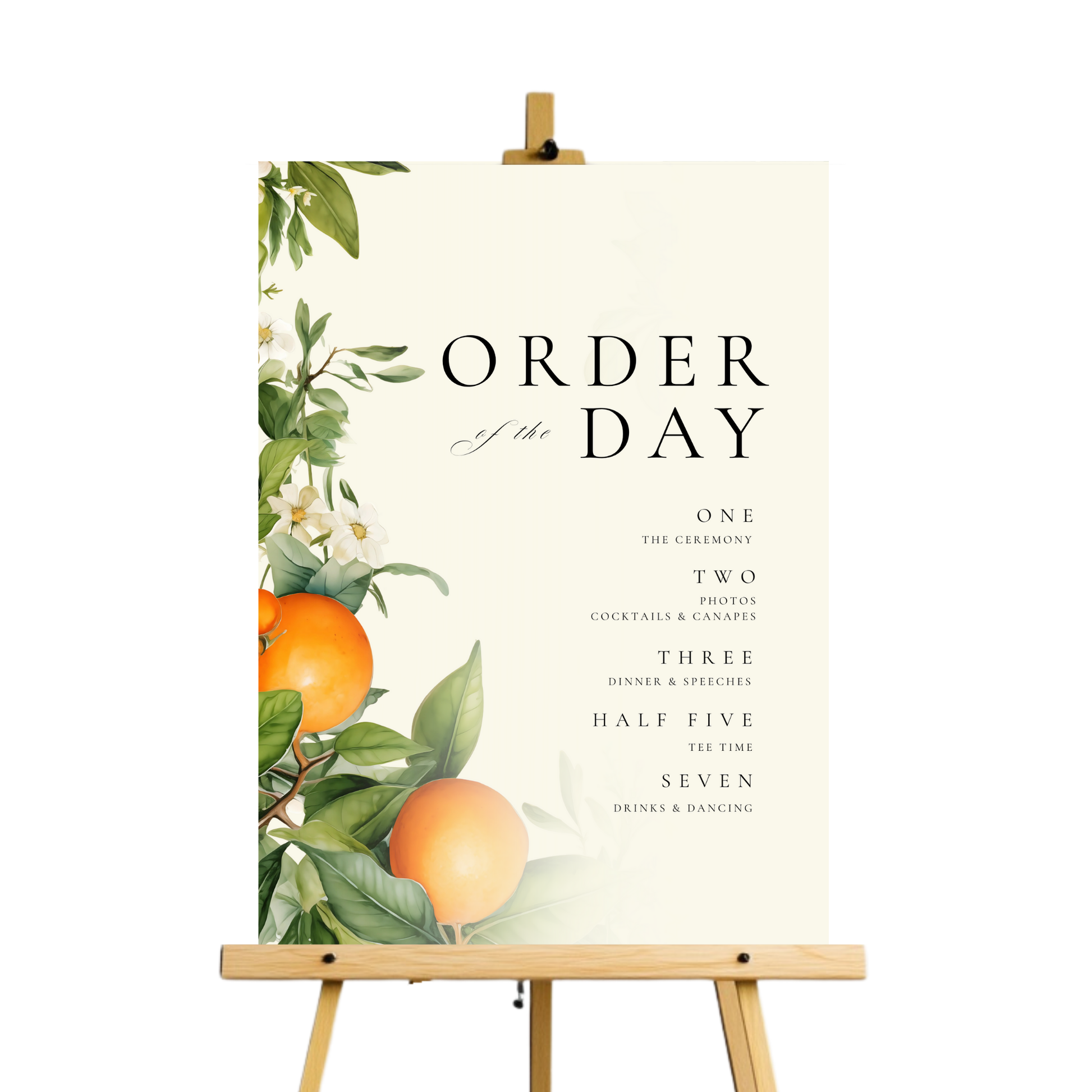 Orange Blossom Order Of The Day Sign