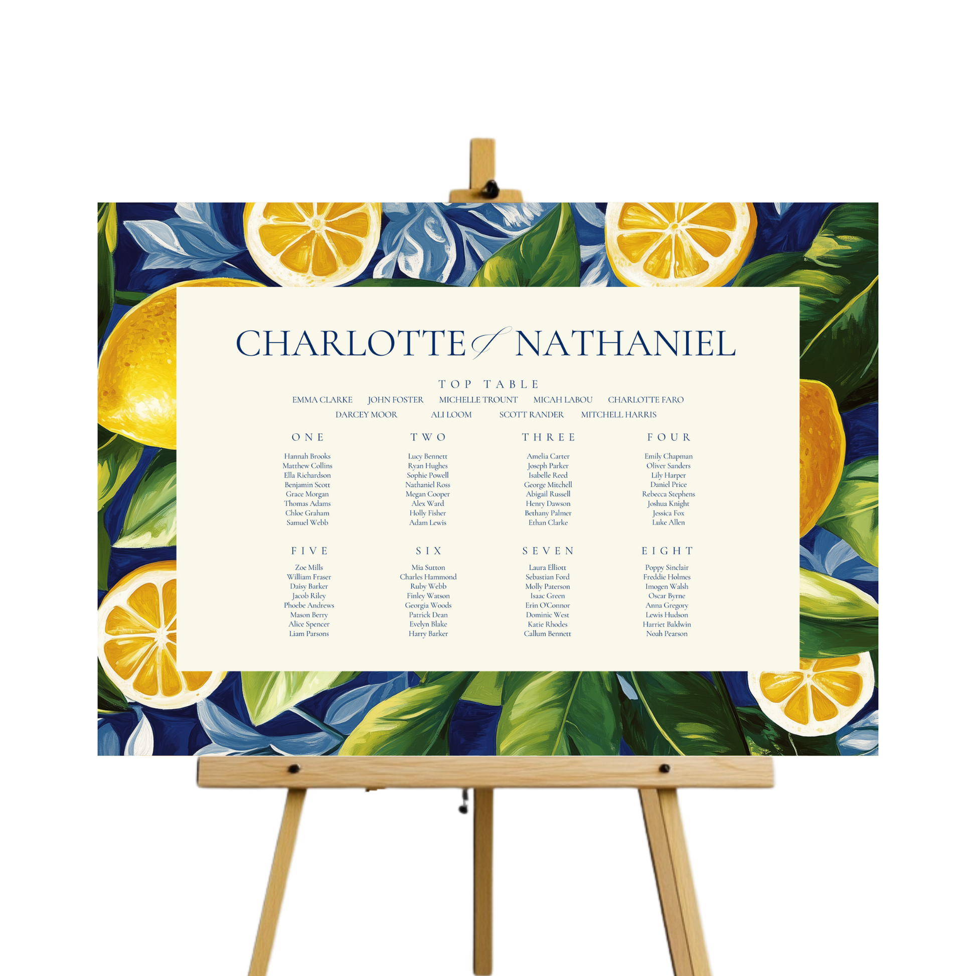 Mediterranean Seating Plan Sign
