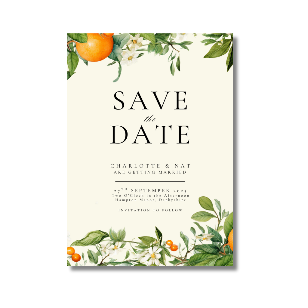 Orange Blossom Save The Date