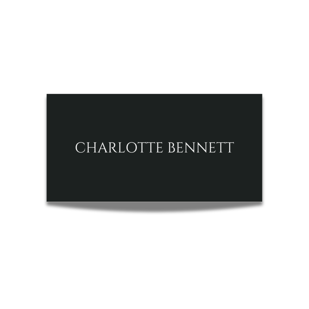 Minimalist Charcoal Name Place Cards