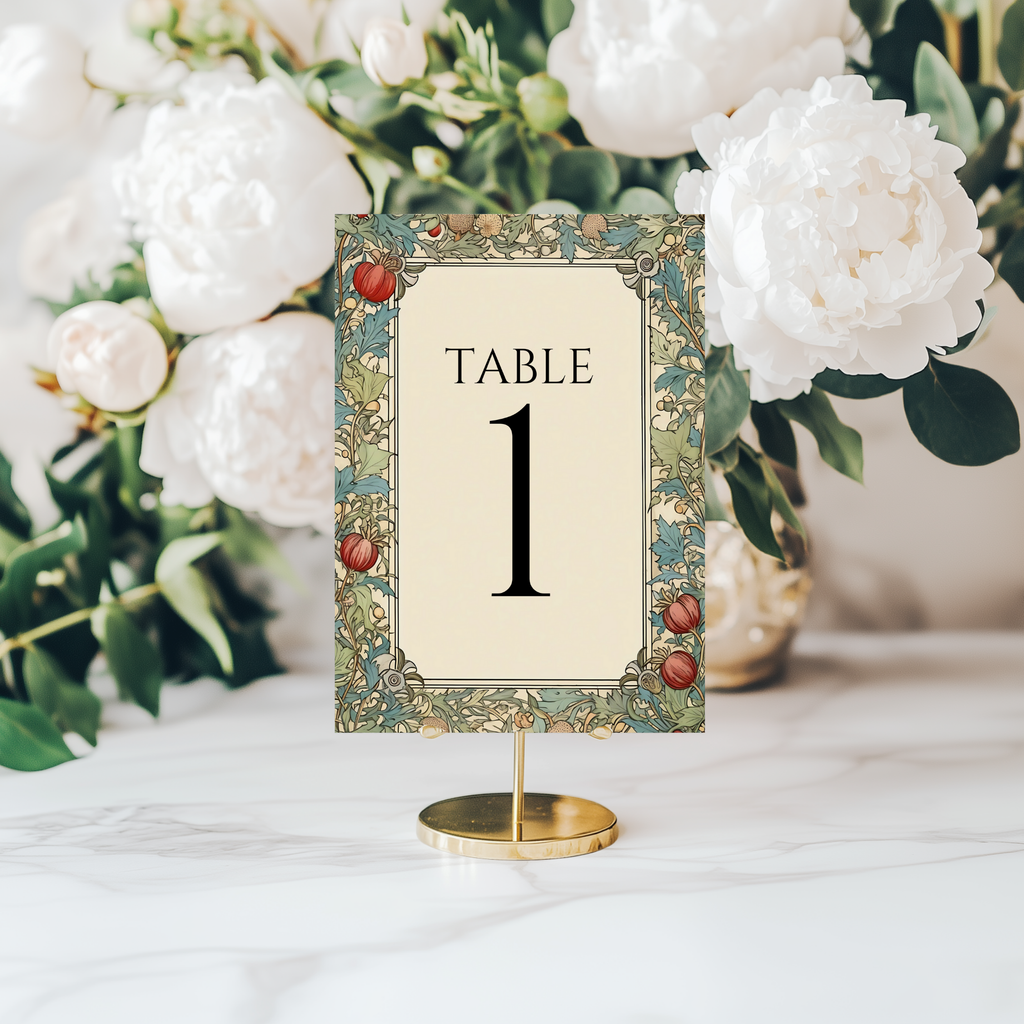 Vintage Arts & Crafts Table Numbers