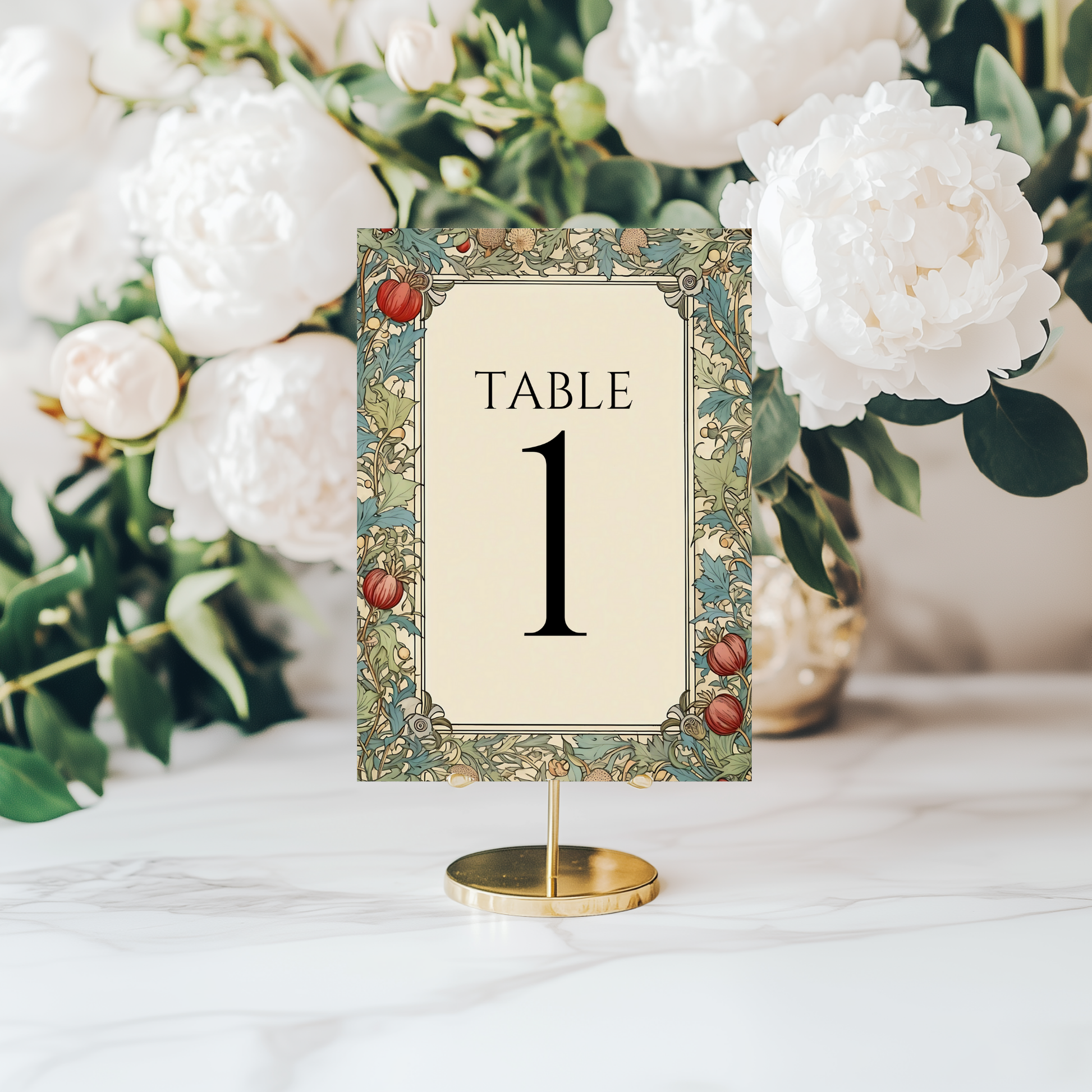 Vintage Arts & Crafts Table Numbers