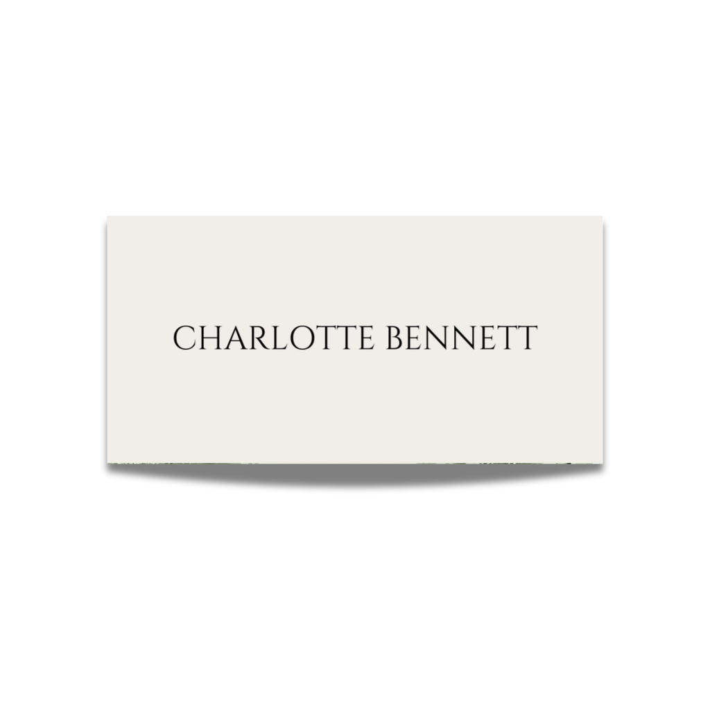 Minimalist Cream Name Place Cards